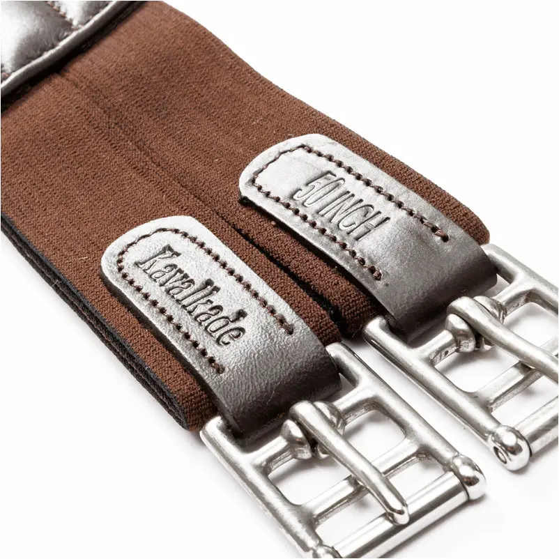 Ledersattelgurt mit Elast CASPER Softleder braun