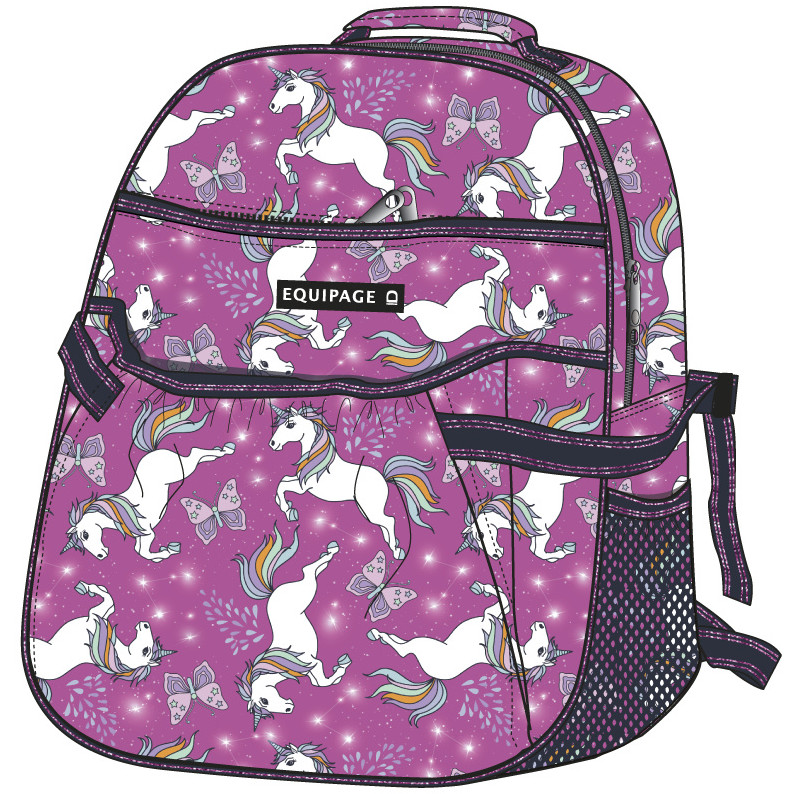 Kinder Rucksack mit Helmtasche KLARA phlox pink