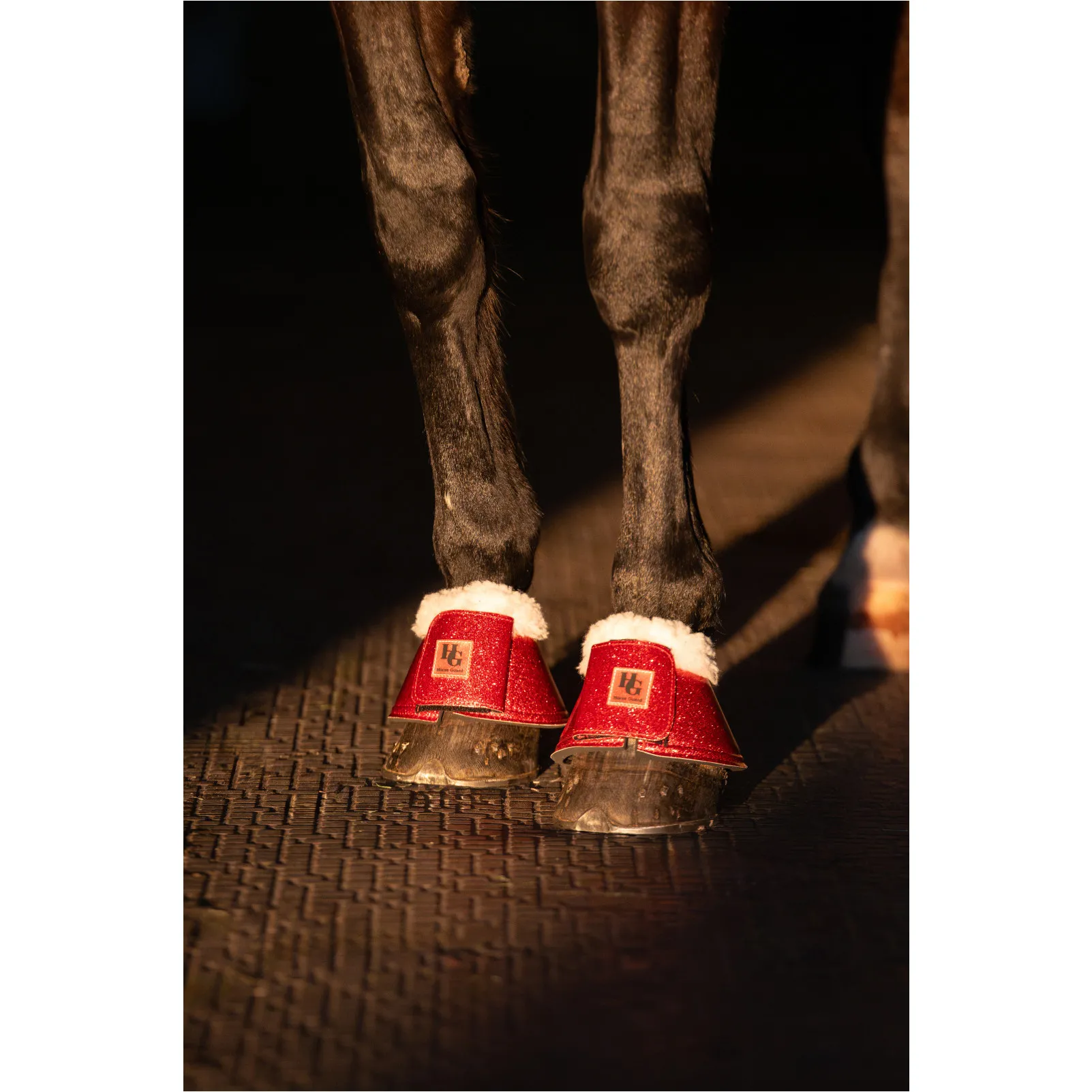 Hufglocken Glitter LULU rot