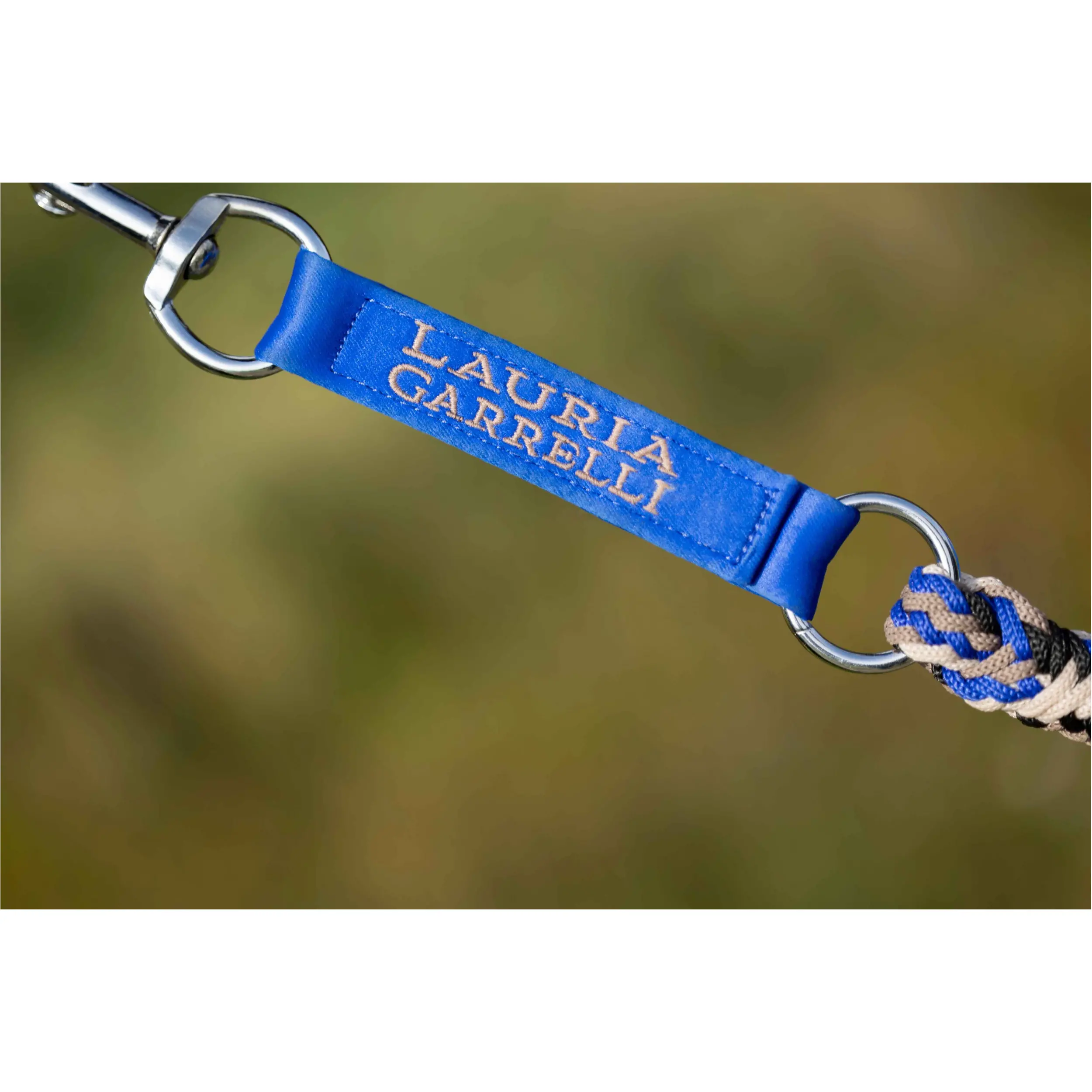 Führstrick mit Karabinerhaken AMALFI blau Führstrick mit Karabinerhaken AMALFI blau