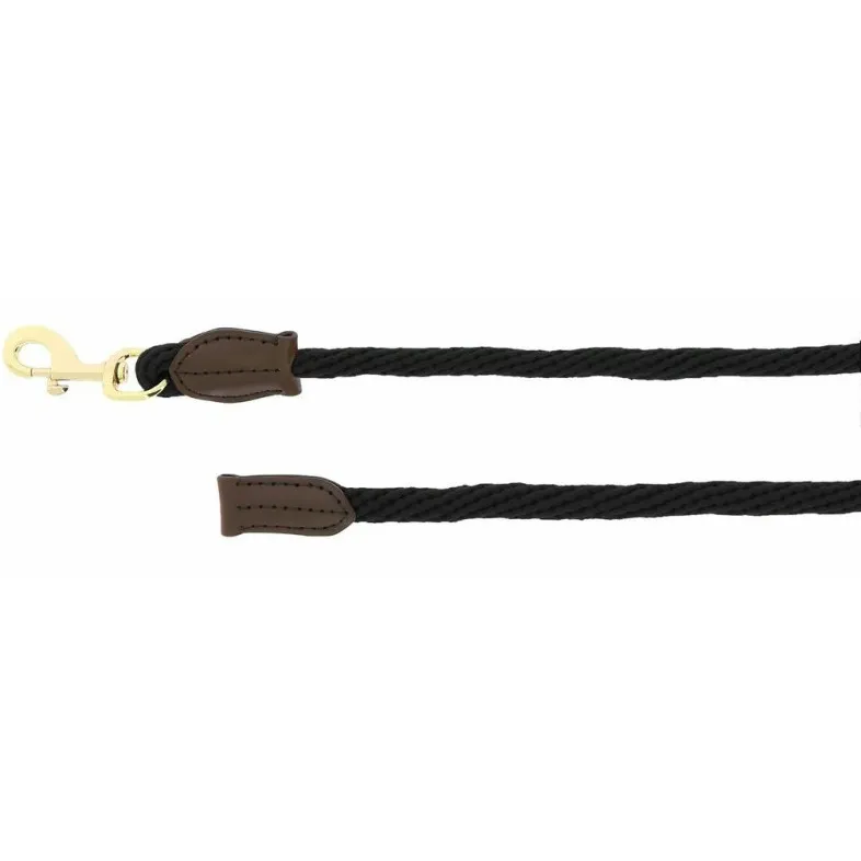 Führstrick mit Karabinerhaken CUIR schwarz 200cm