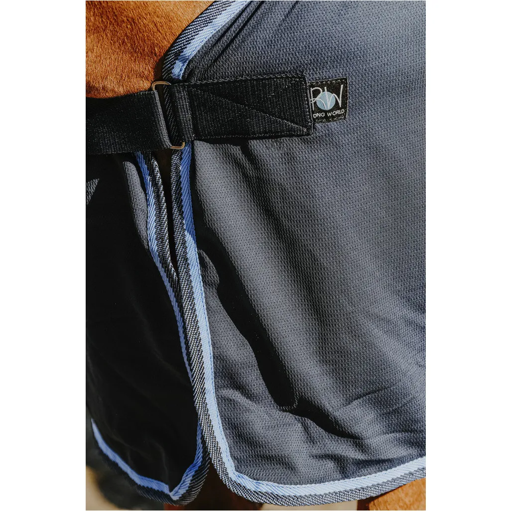 Abschwitzdecke mit feinem Netzgewebe marineblau