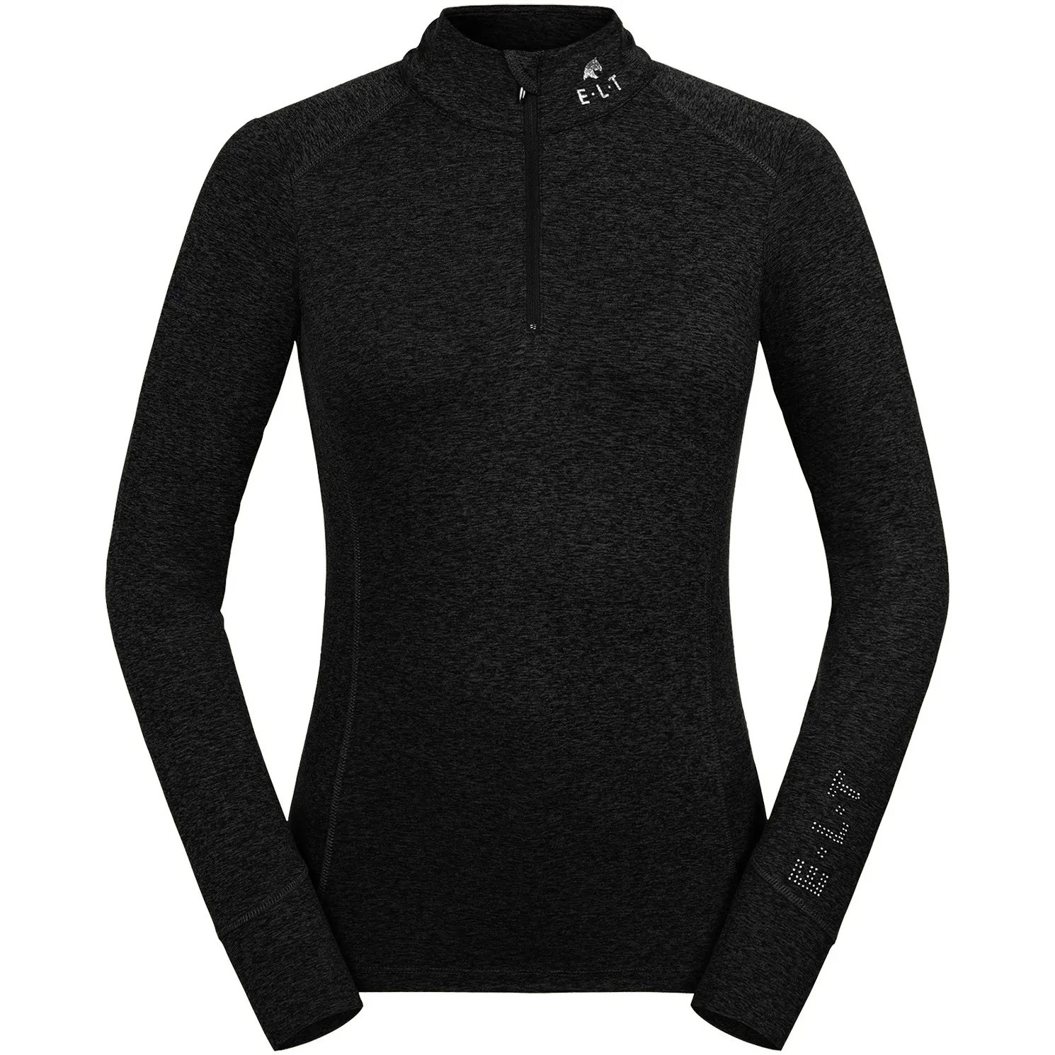 Damen Funktions-Zip-Shirt MILANO schwarz