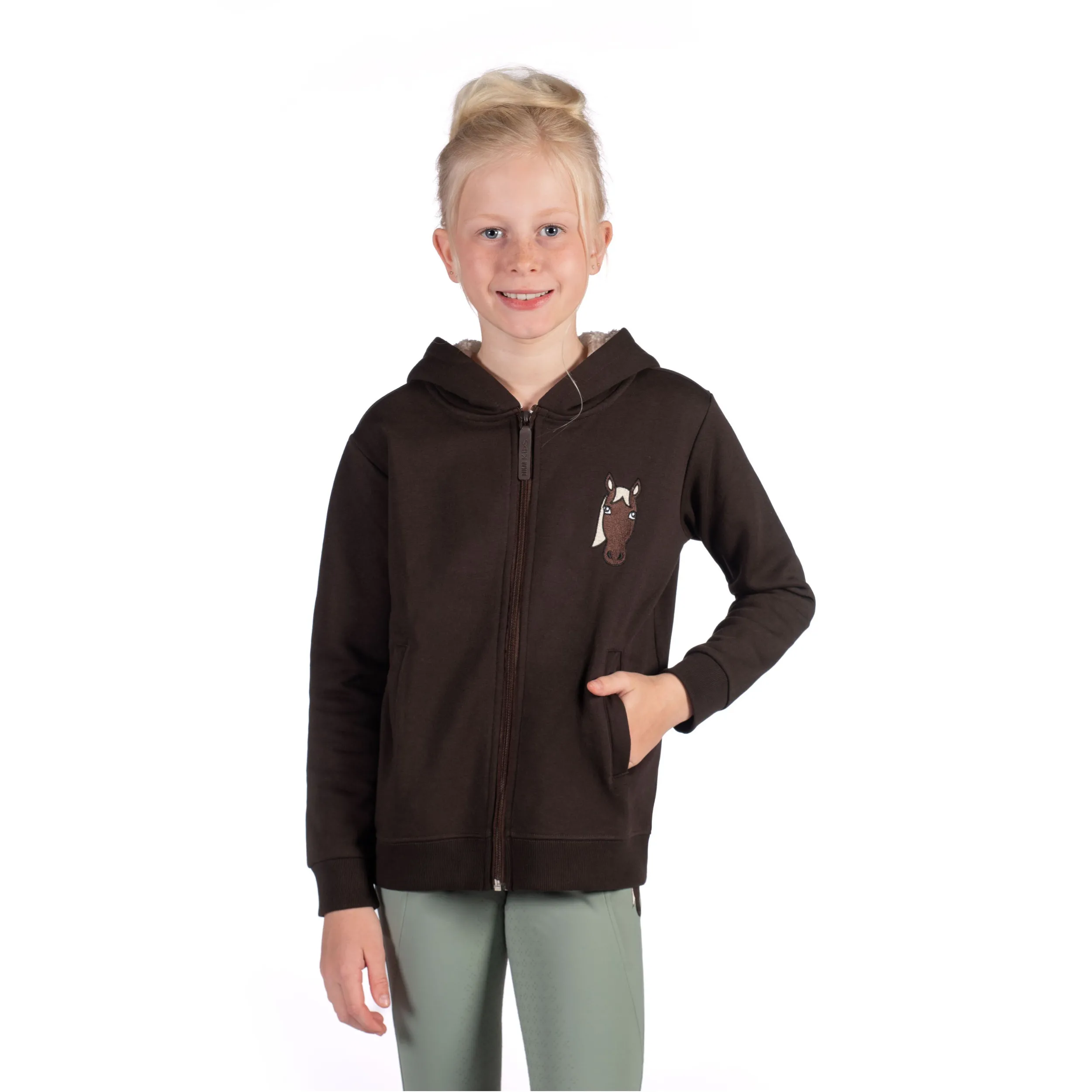 Kinder Sweatjacke MIA dunkelbraun