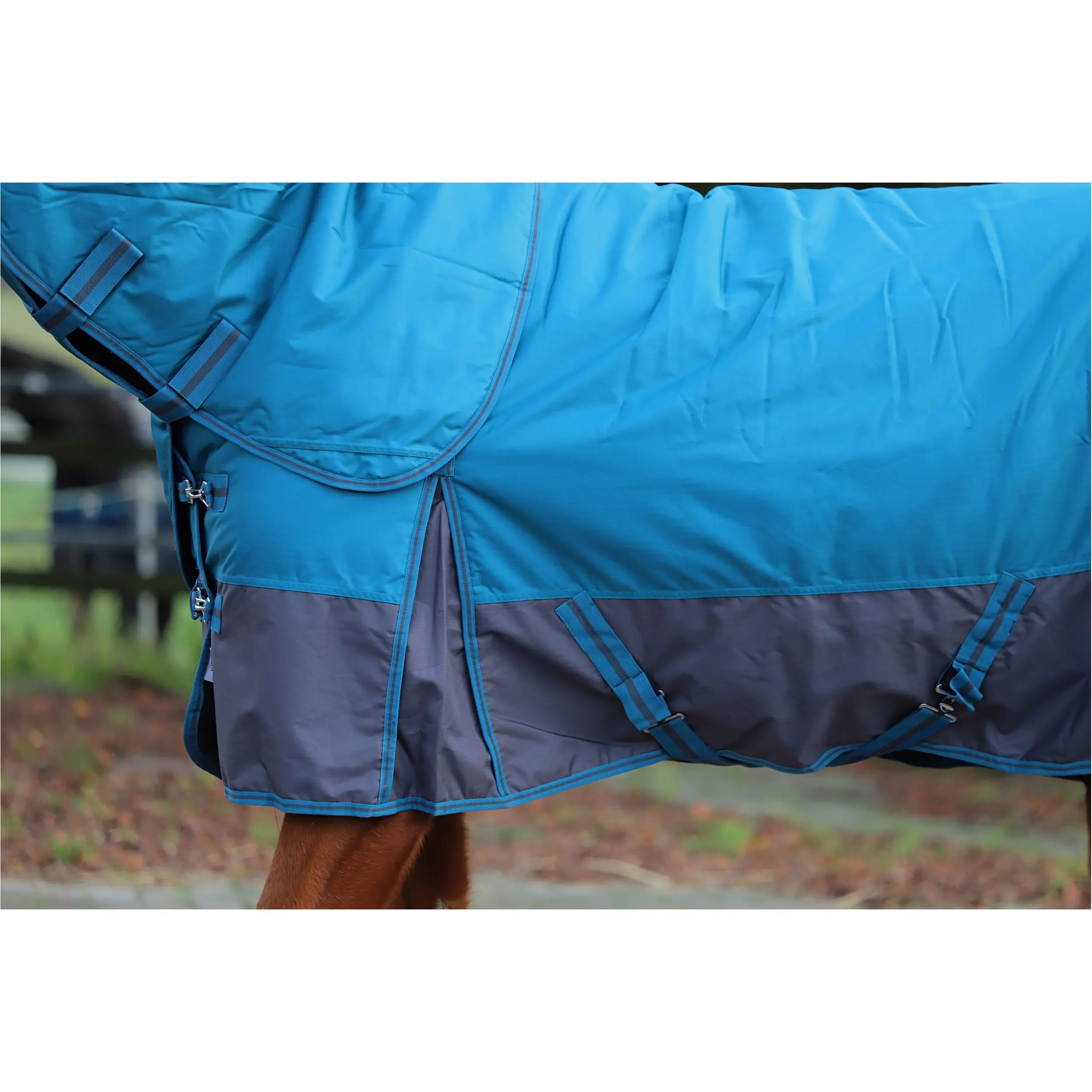 Winterdecke Full Neck 100g Füllung 600D BASICLINE petrol/graphit