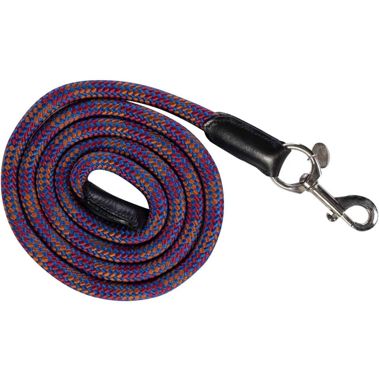 Führstrick mit Karabinerhaken ESSENTIALS royal blau/hellblau