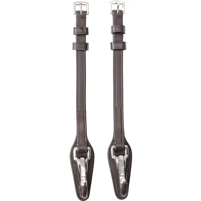 Backenstücke mit Karabiner (2er Set) braun