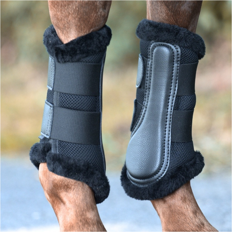 Gamaschen mit Kunstfell ANATOMIC MESH schwarz