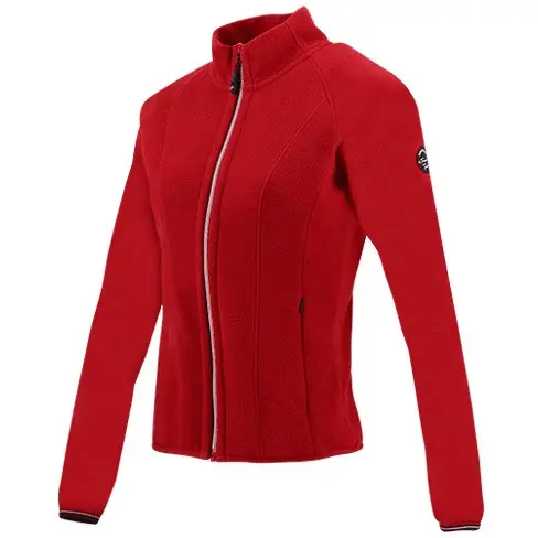 Damen Fleecejacke LENA kirschrot