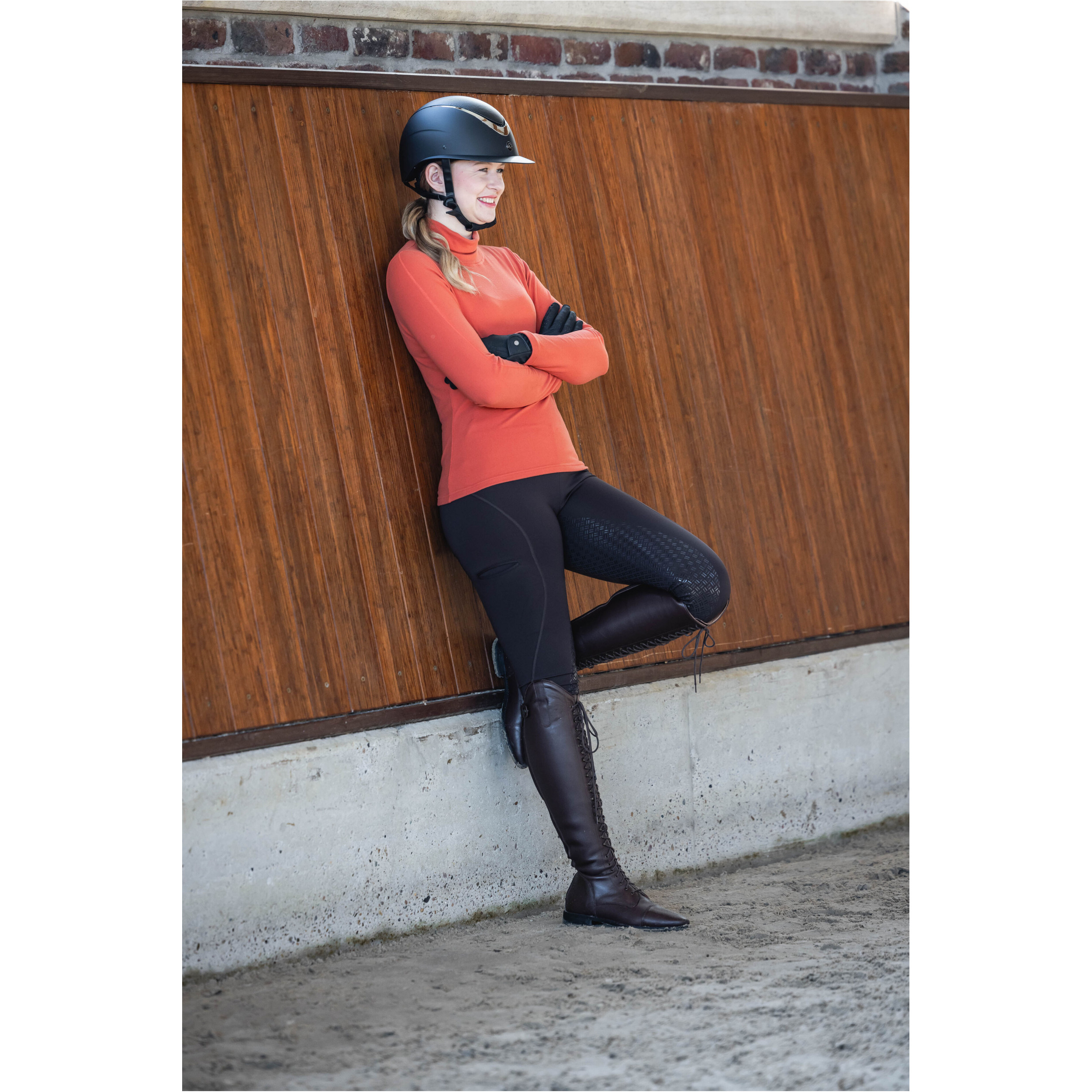 Damen Rollkragenshirt EVA kupfer