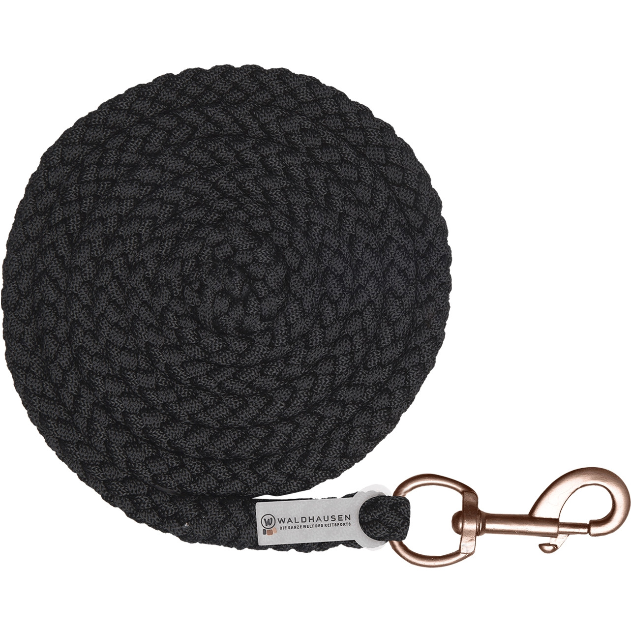 Führstrick mit Karabinerhaken SHINE schwarz 200cm