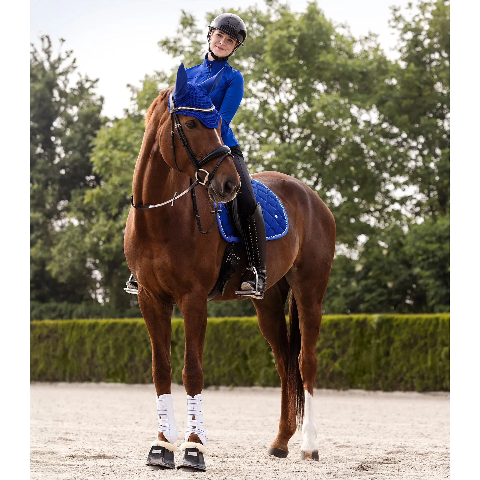 Fliegenhaube mit Mesh-Ohren BASIC saphirblau