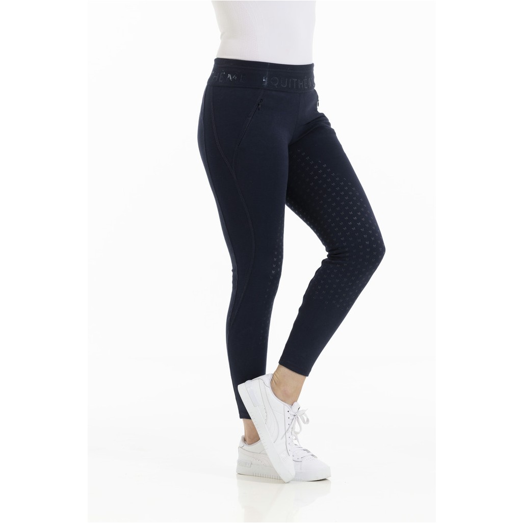 Damen Reitleggings Silikon Vollbesatz PAMELA Bio-Baumwolle marineblau