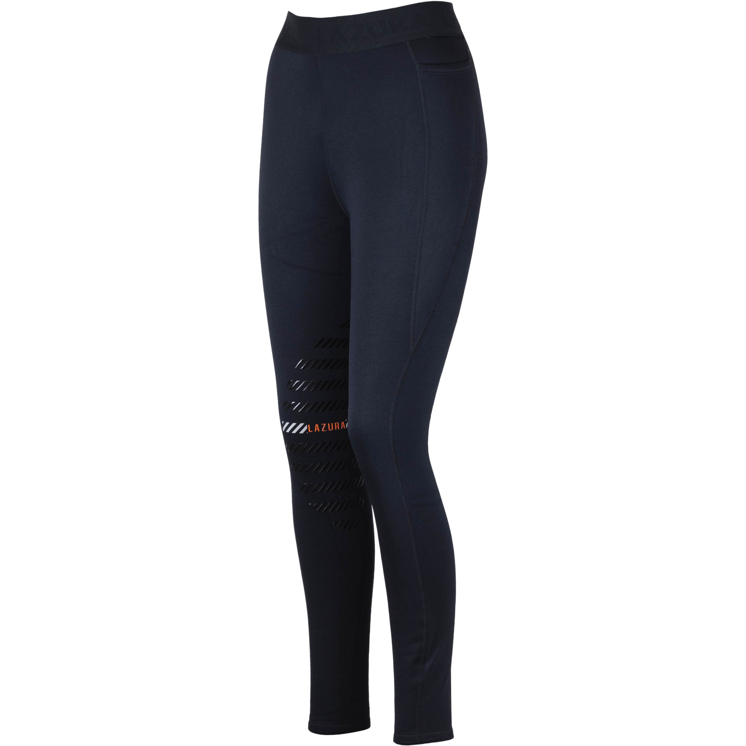 Winter Damen Reitleggings Silikon Kniebesatz ANITA schwarz