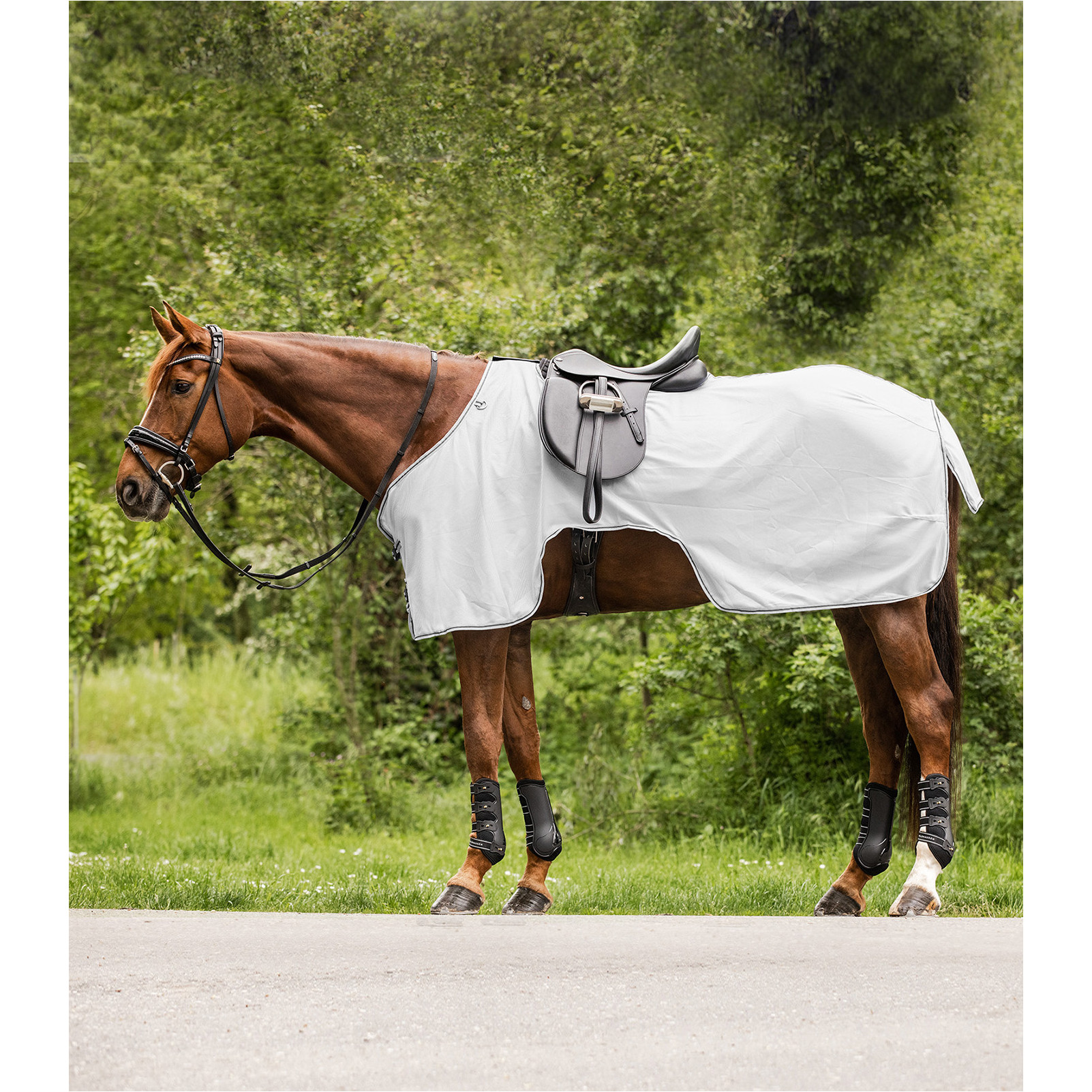Fliegenausreitdecke PROTECT silbergrau/grau