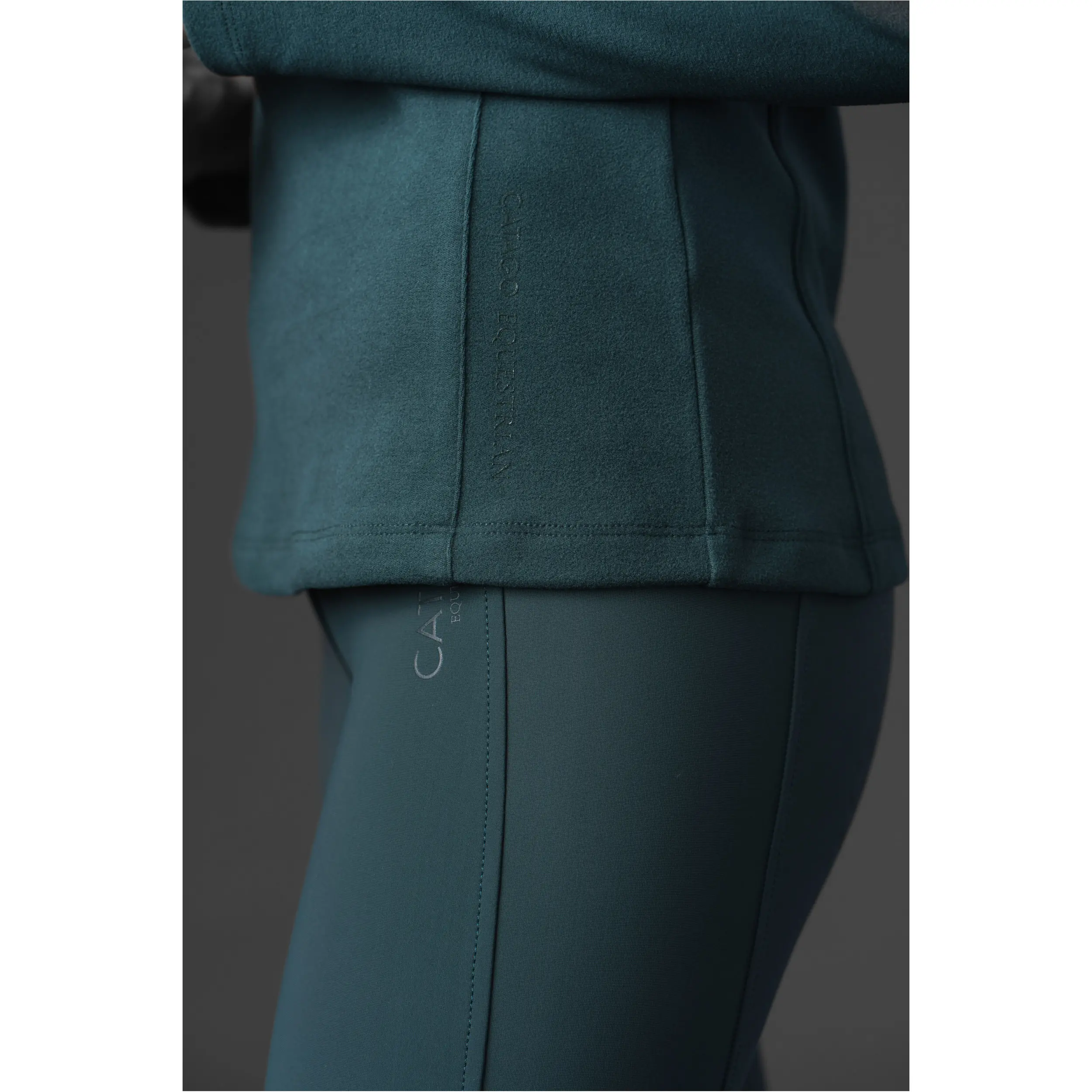 Damen Reitshirt Langarm VIOLETTA half-zip ponderosa pine