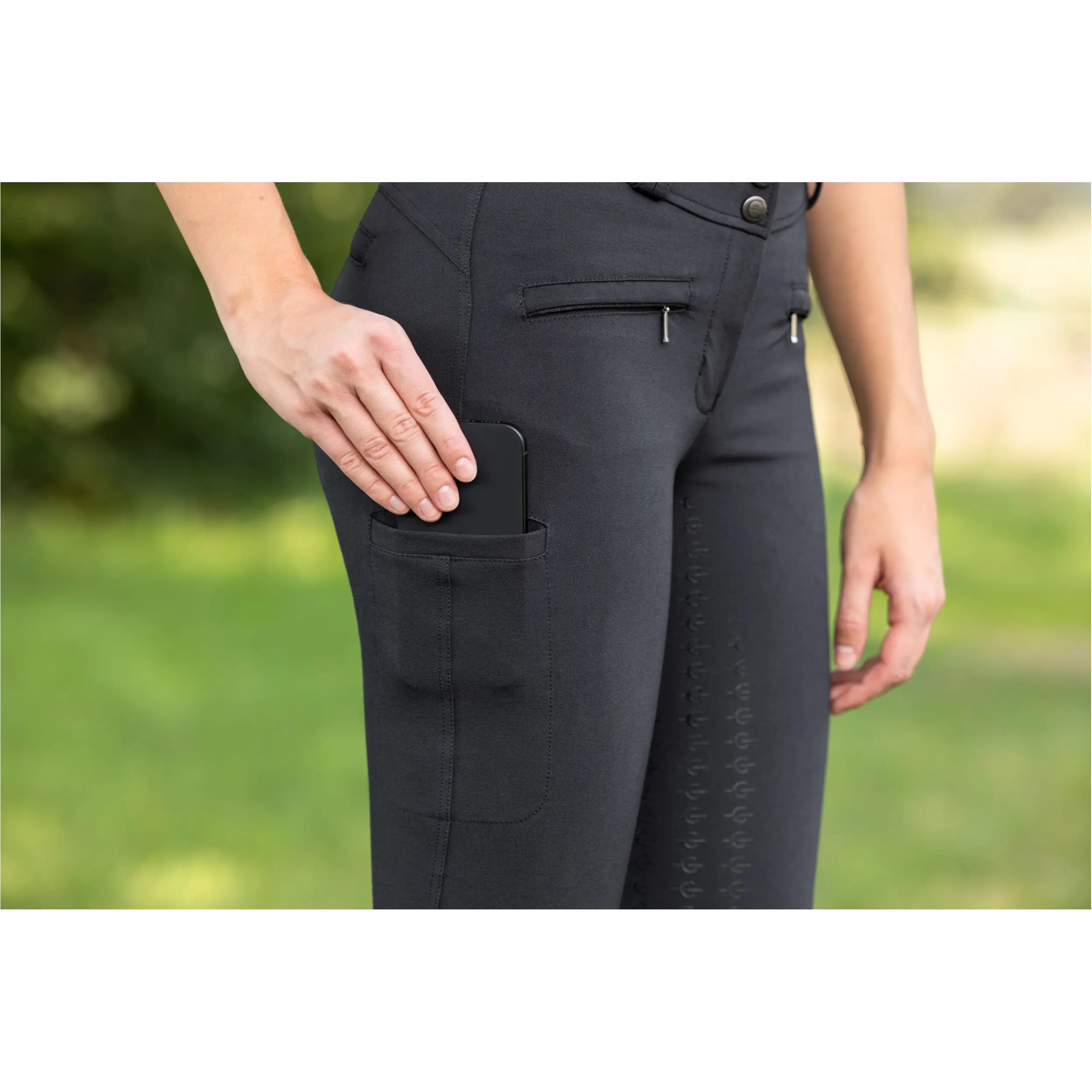 Damen Reithose Silikon Vollbesatz SIGNATURE schwarz