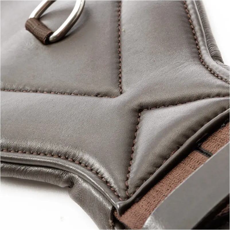 Lederkurzgurt mit Elast COMFORT Softleder braun