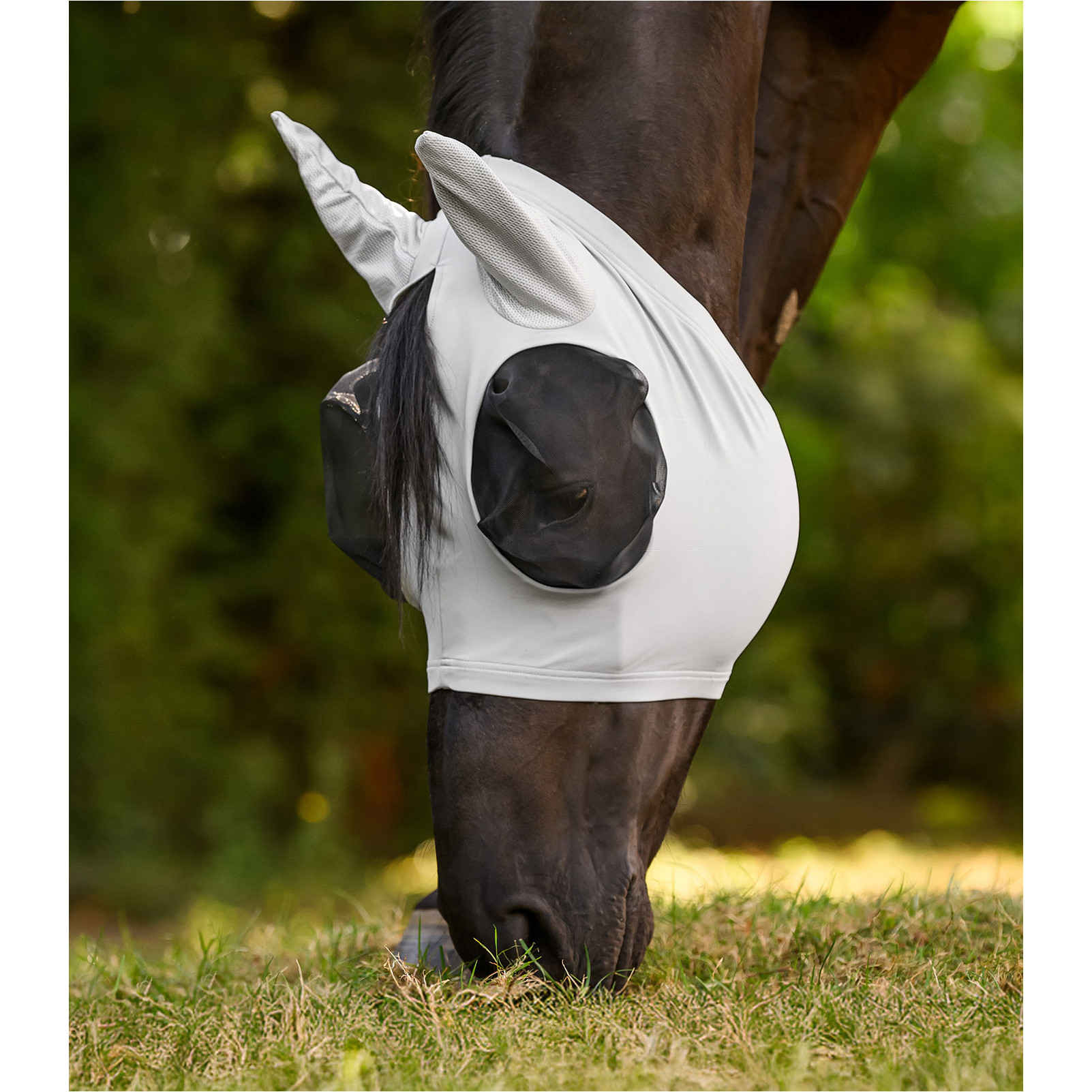 Fliegenmaske PUCK FLEX silbergrau