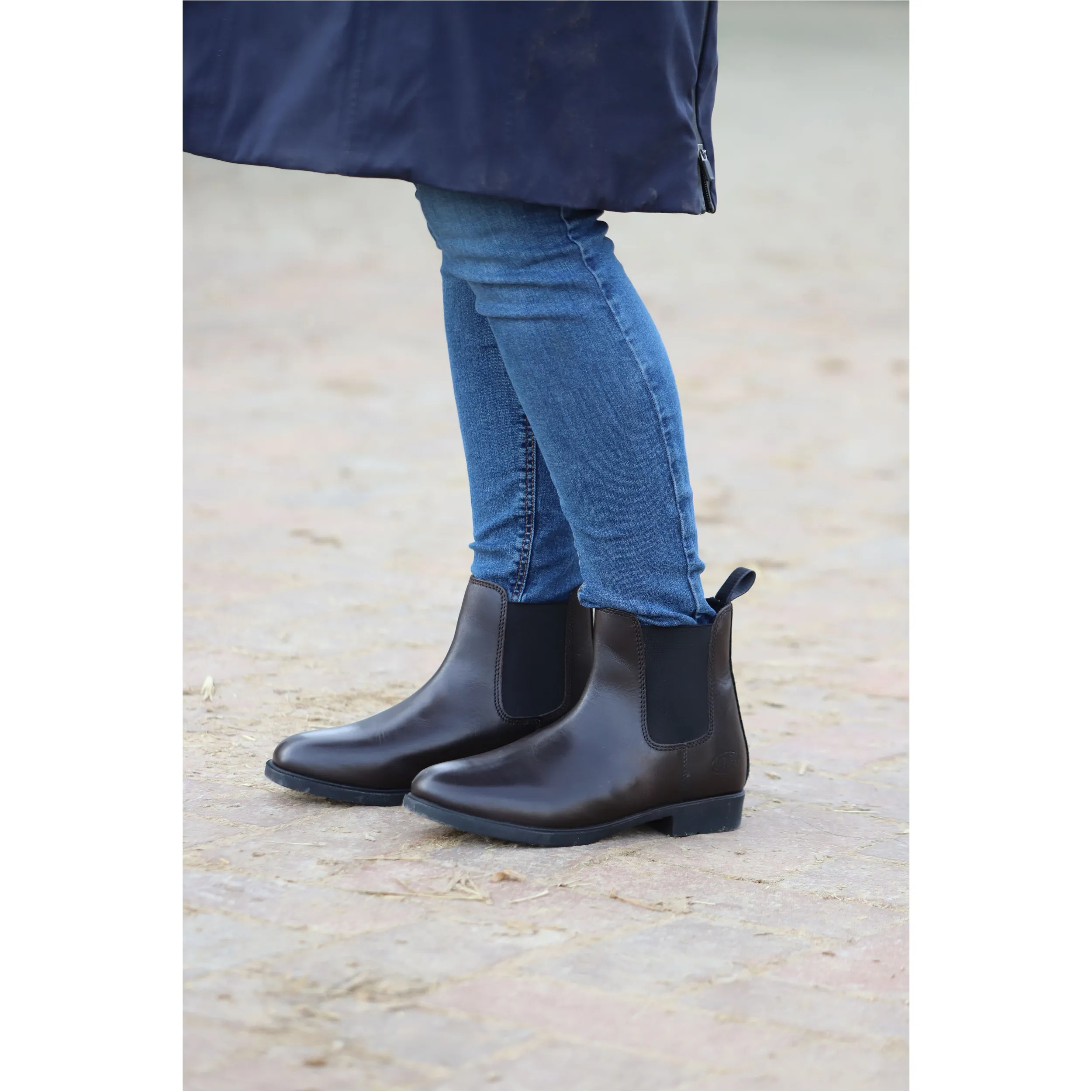 Winter Jodhpur Reitstiefeletten CLASSIC Echtleder schwarz