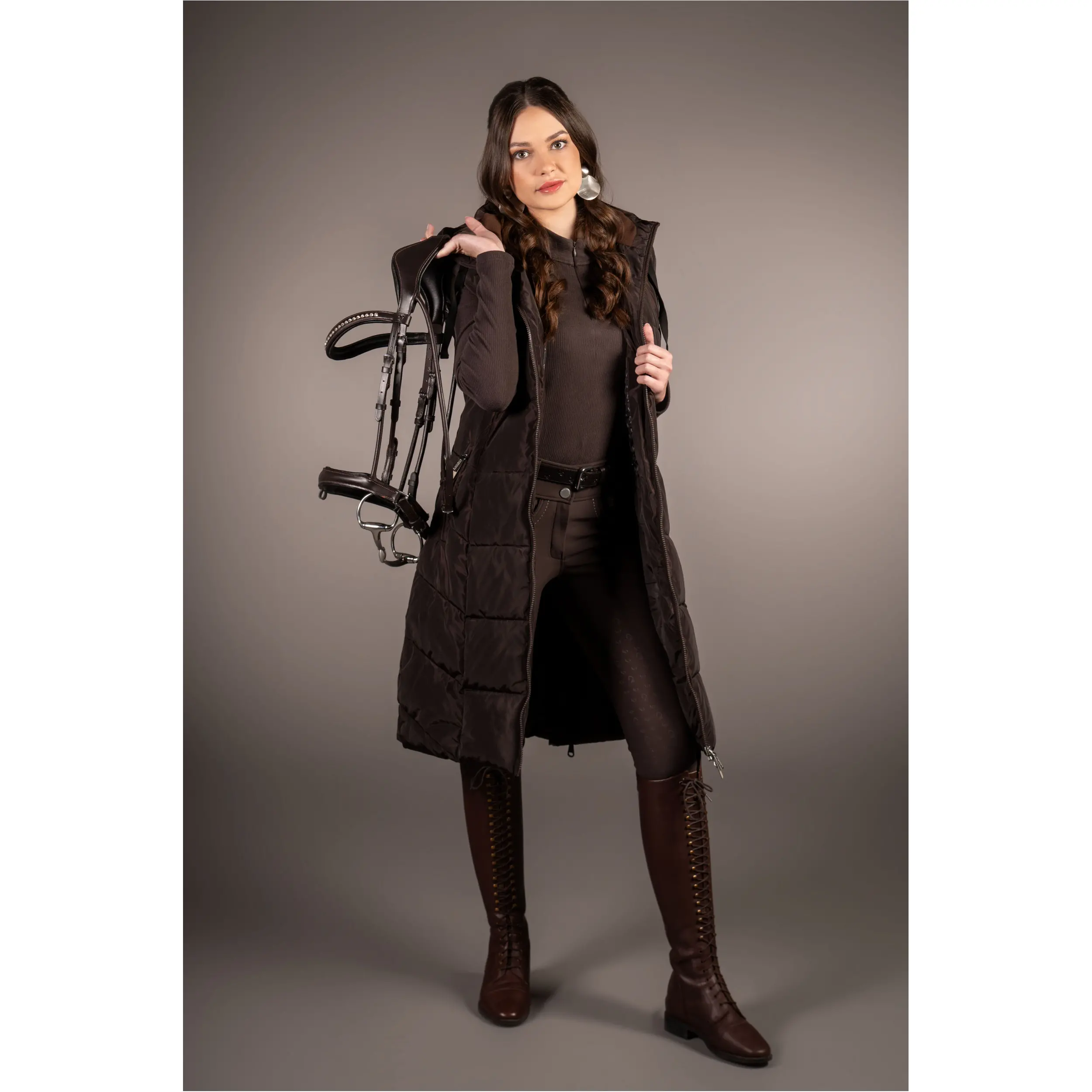 Damen Langweste AREZZO dunkelbraun