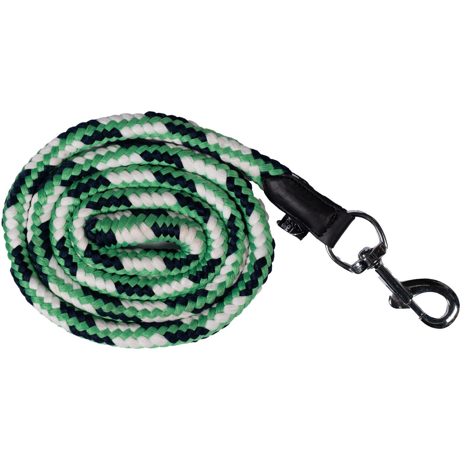 Führstrick mit Karabinerhaken MAUI grün/navy/weiß