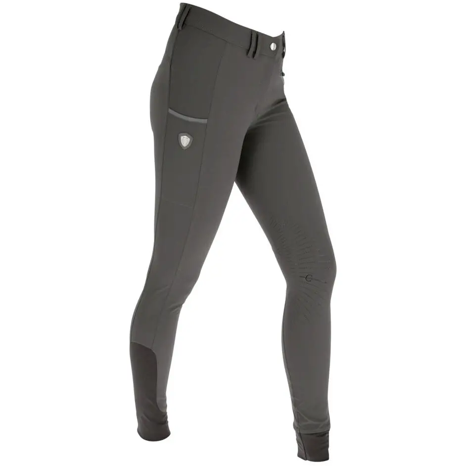 Damen Reithose Silikon Kniebesatz BALI grau