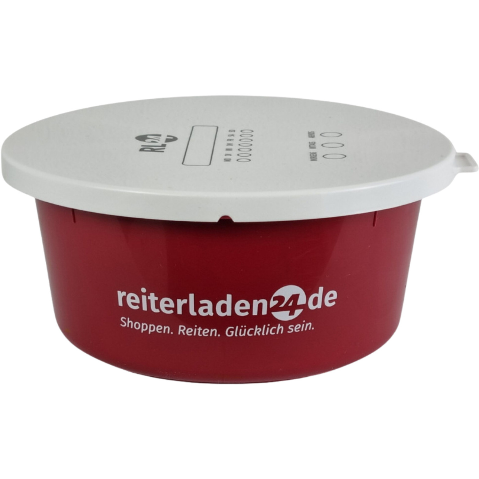 Müslischale mit Deckel rubinrot