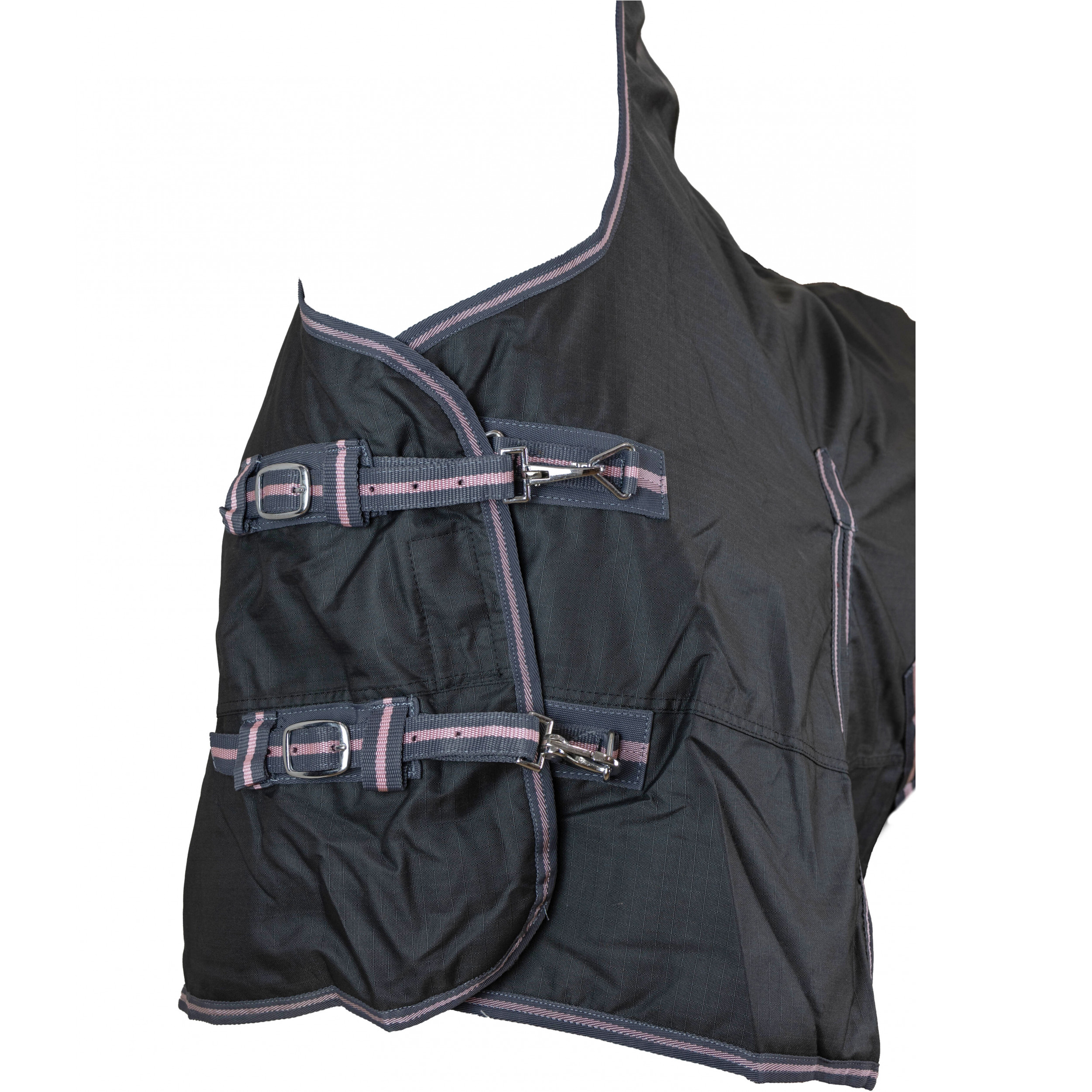 Winterdecke High Neck 200g Füllung 600D BASICLINE graphit/koralle