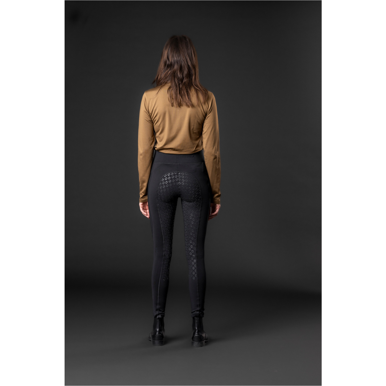 Winter Damen Reitleggings Silikon Vollbesatz SAFINA schwarz