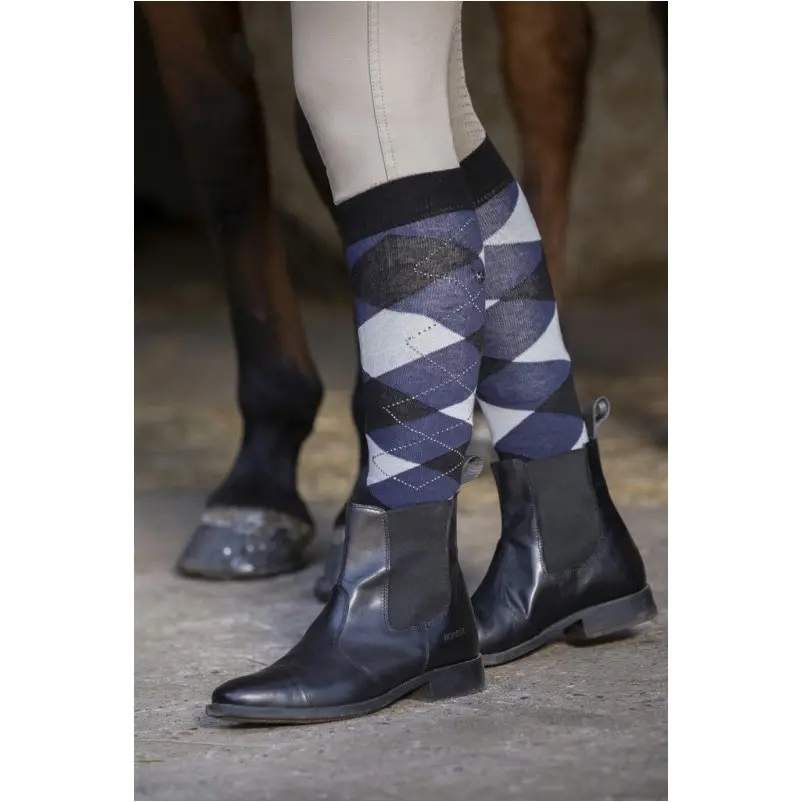 Damen Reitsocken GIRLY marineblau/hellblau