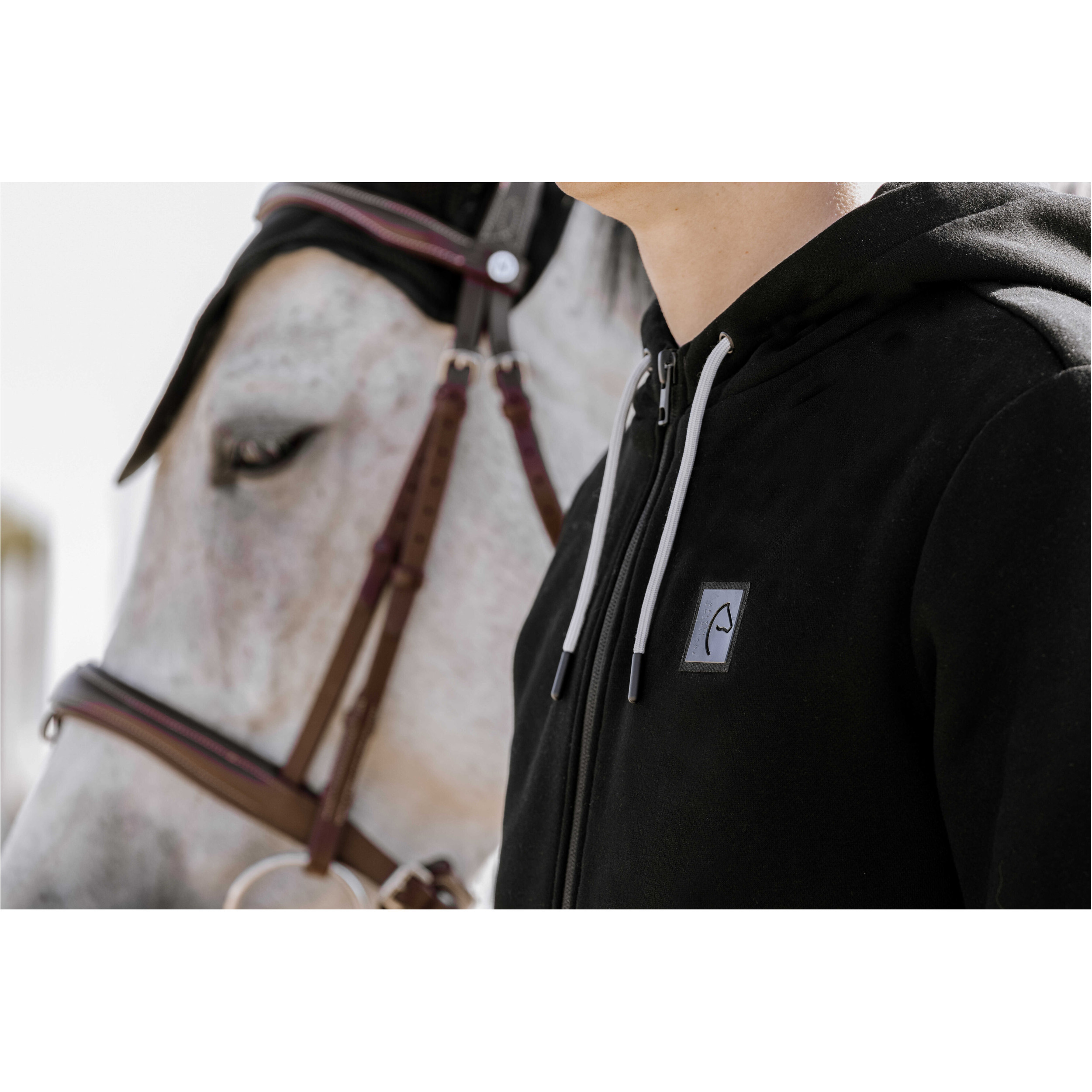 Unisex-Hoodie mit Reißverschluss beheizbar OLWEN schwarz