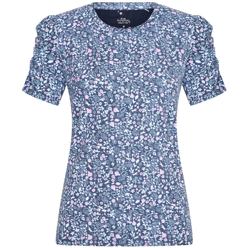 Damen T-Shirt IRHStrike a pose Flower navy AOP