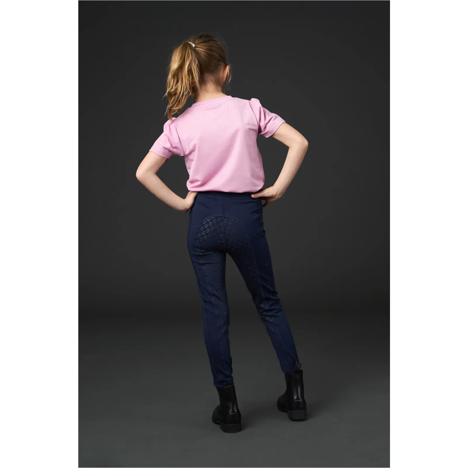 Kinder Reitleggings Silikon Vollbesatz MOLLY navy