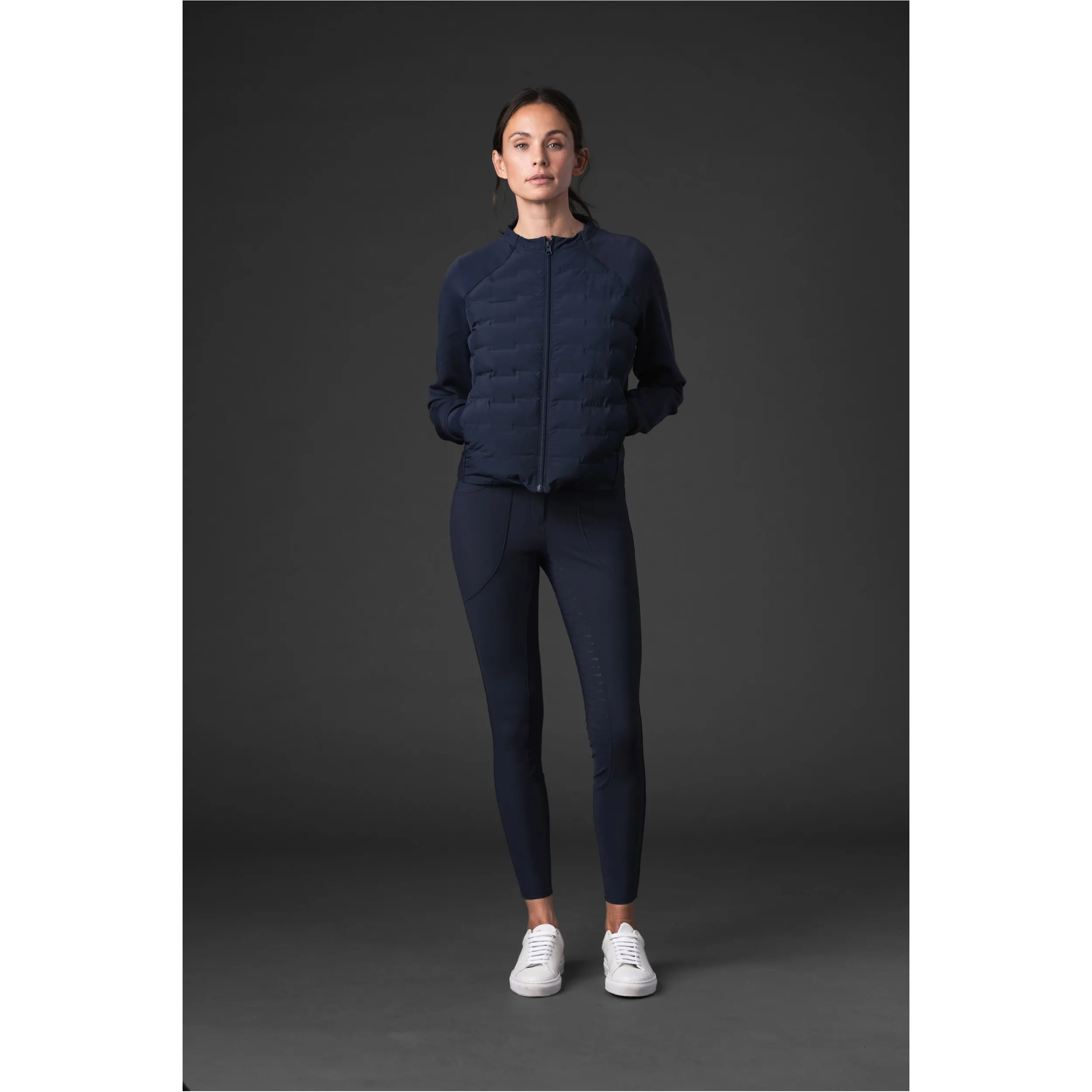 Damen Reithose Silikon Vollbesatz RIHANNA navy