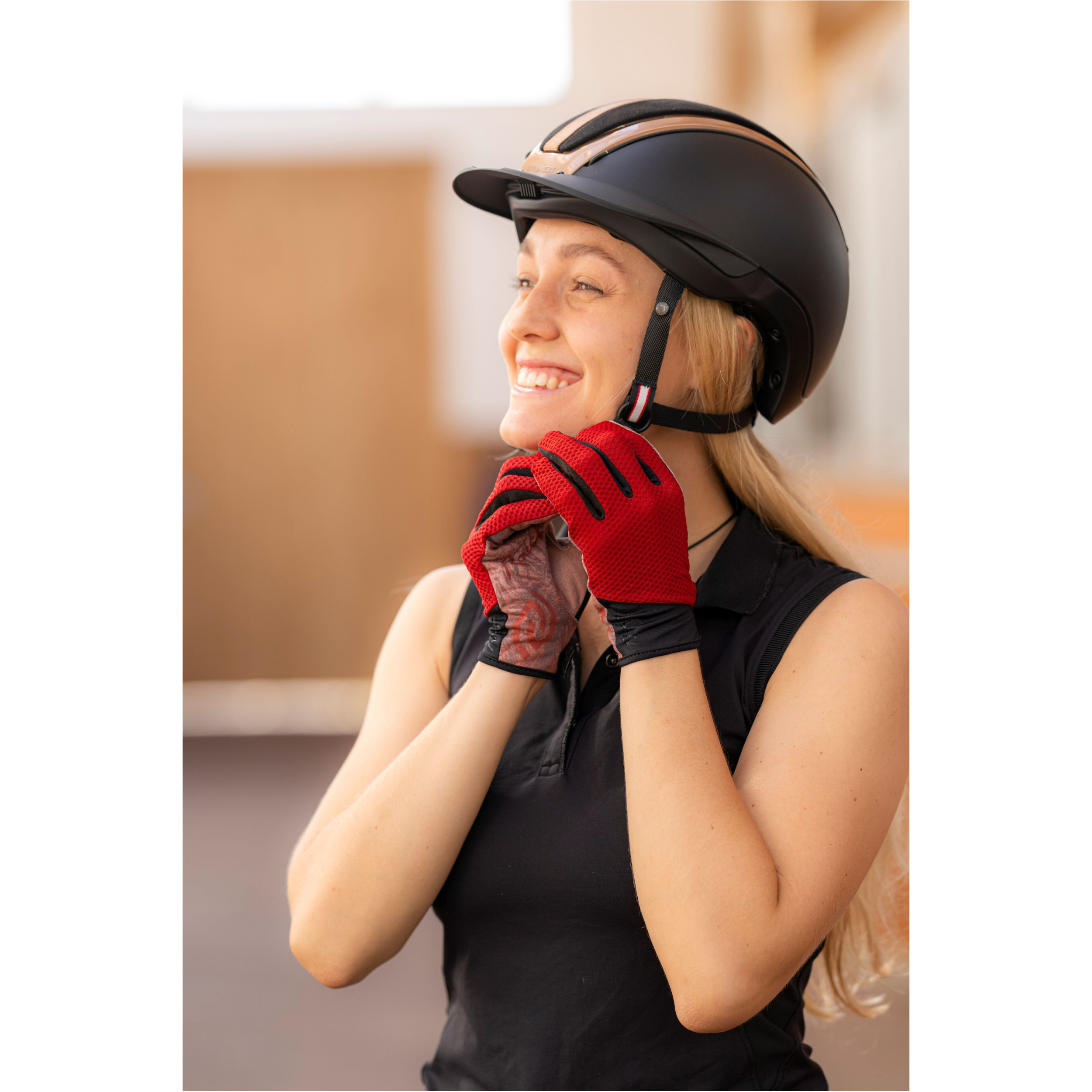 Damen Reithandschuhe LOKAIER red dahlia