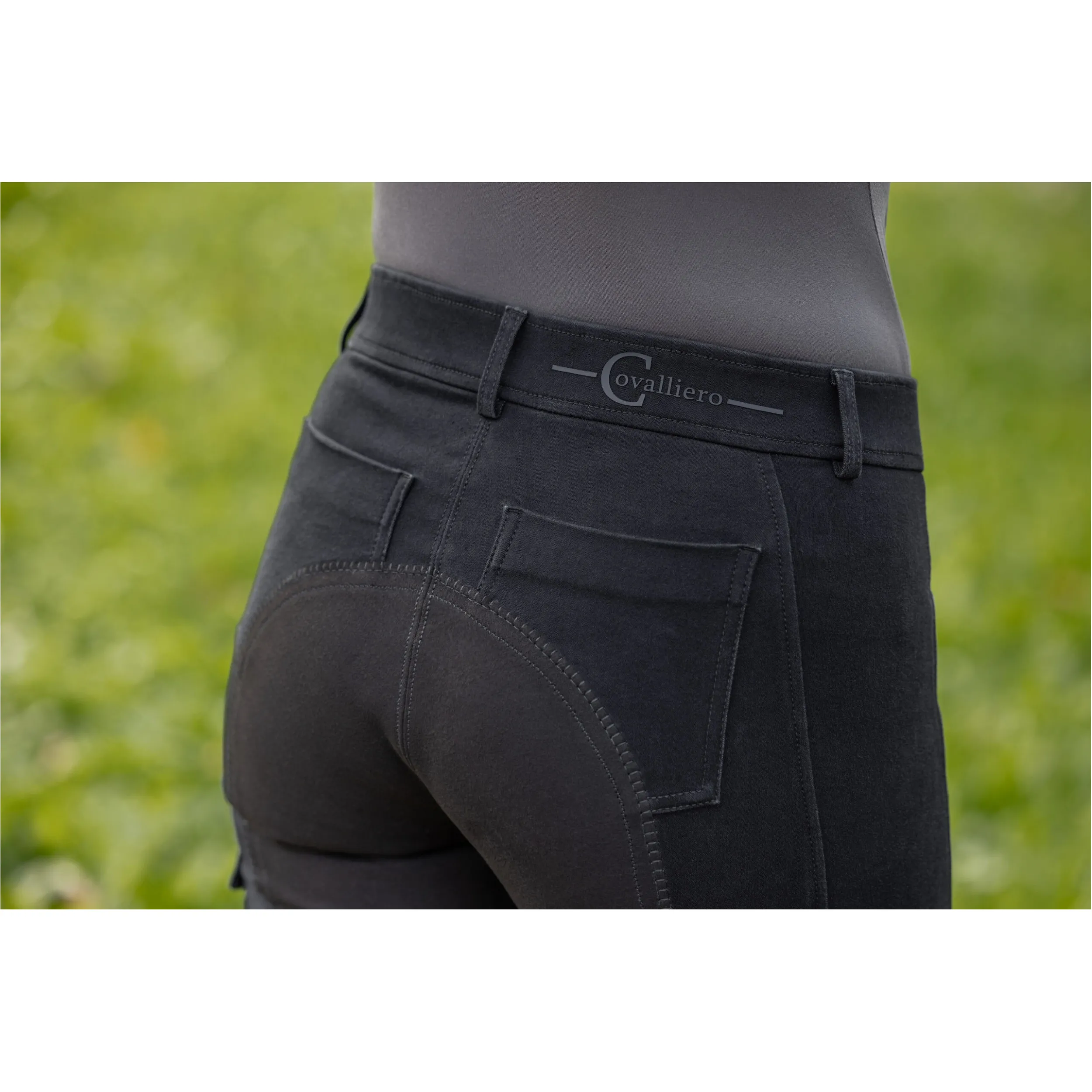 Damen Jodhpur Reithose Vollbesatz BASIC PLUS graphite