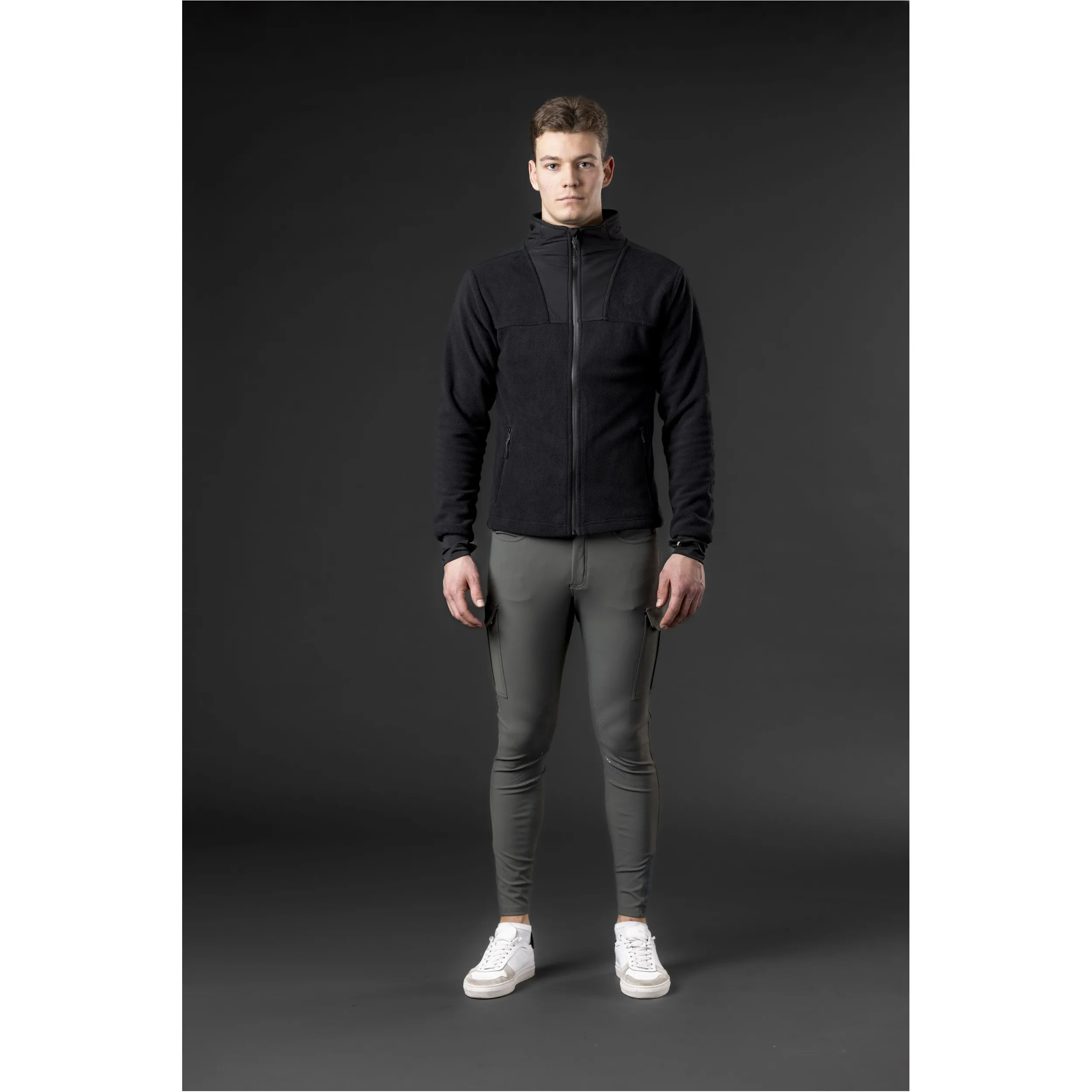 Herren Fleecejacke AIDEN Zip schwarz