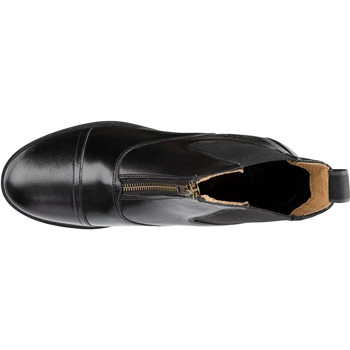 Reitstiefeletten CLASSIC Frontzip Echtleder schwarz