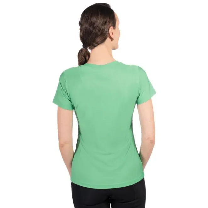 Damen T-Shirt SPORTY MESH grün