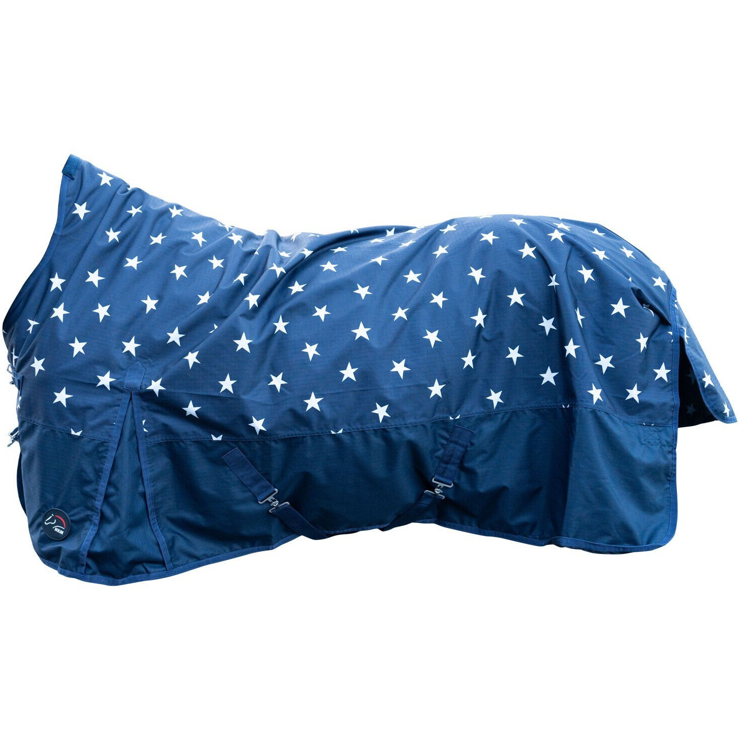 Weidedecke High Neck 600D mit Fleecefutter NORWICH navy mit Sternenmuster
