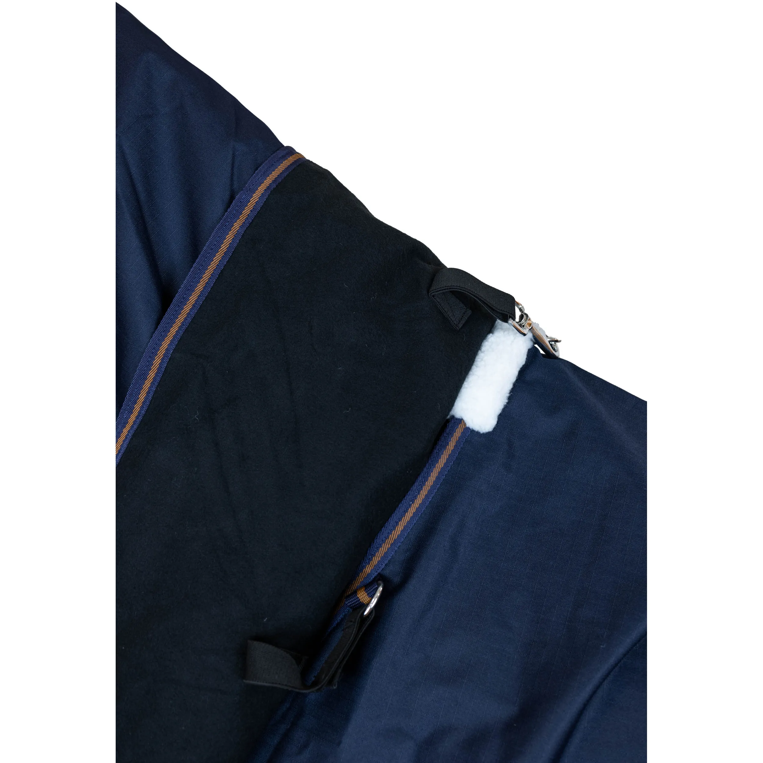 Winterdecke Full Neck 100g Füllung 600D BASICLINE dunkelblau/braun