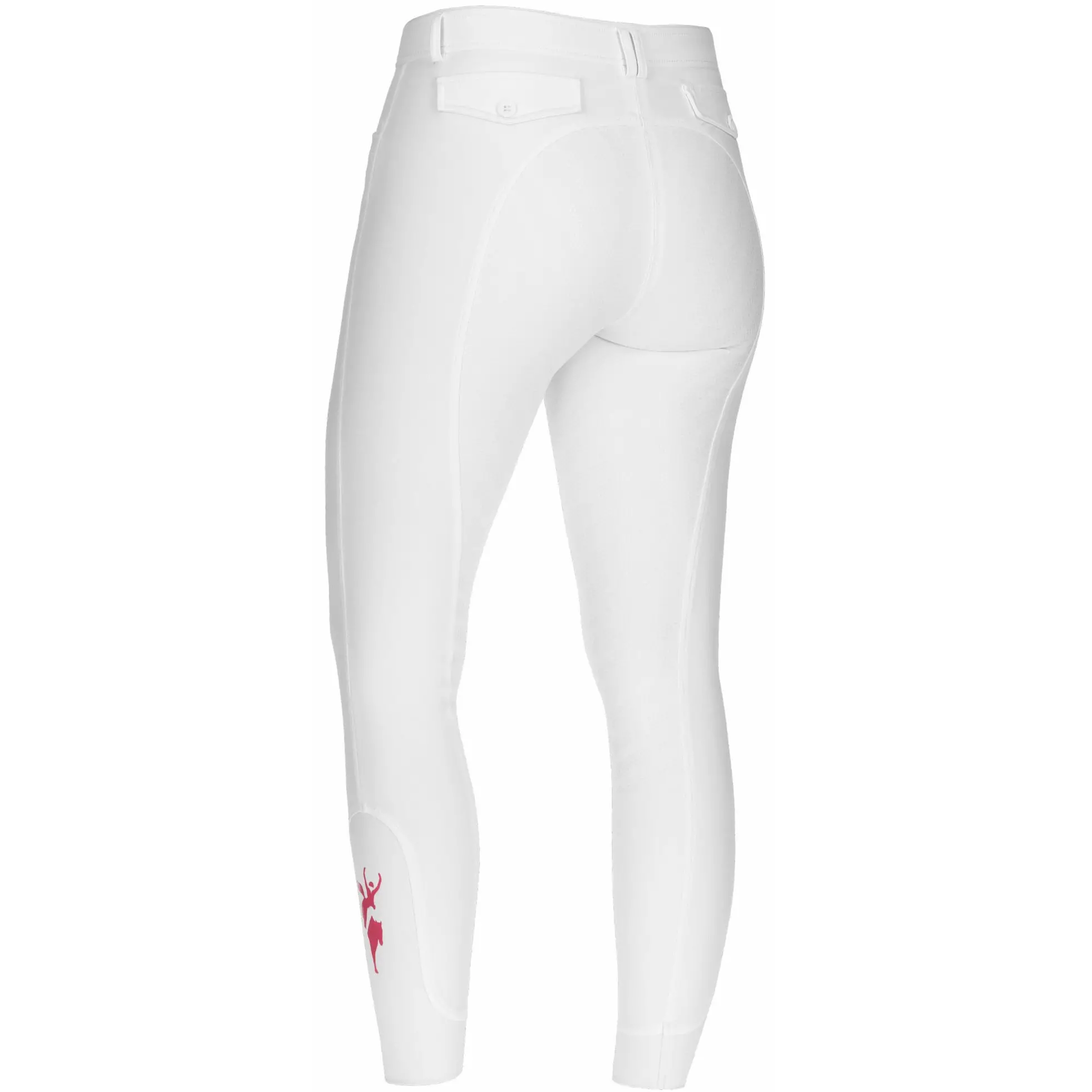 Damen Reithose Silikon Vollbesatz JANNE x PINKRIBBON white pearl