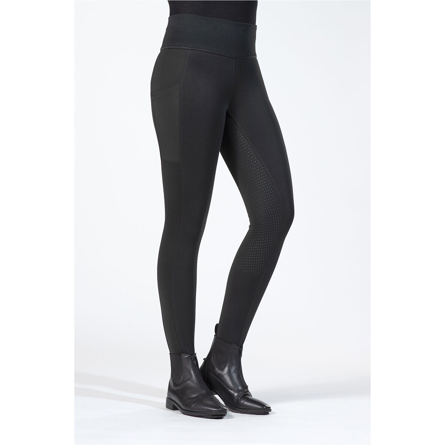 Winter Kinder Reitleggings Silikon Vollbesatz COSY STYLE schwarz