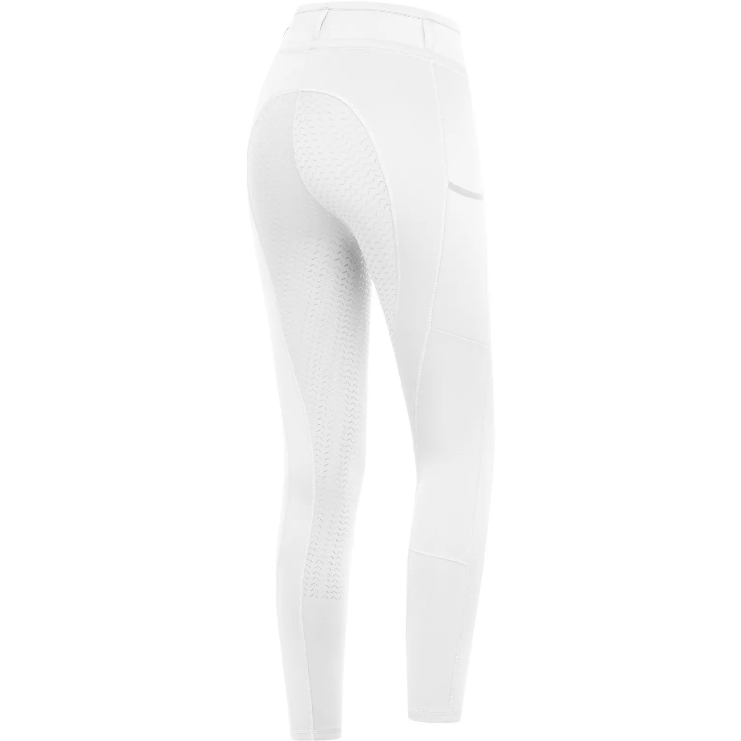 Kinder Reitleggings Silikon Vollbesatz ELLA weiß