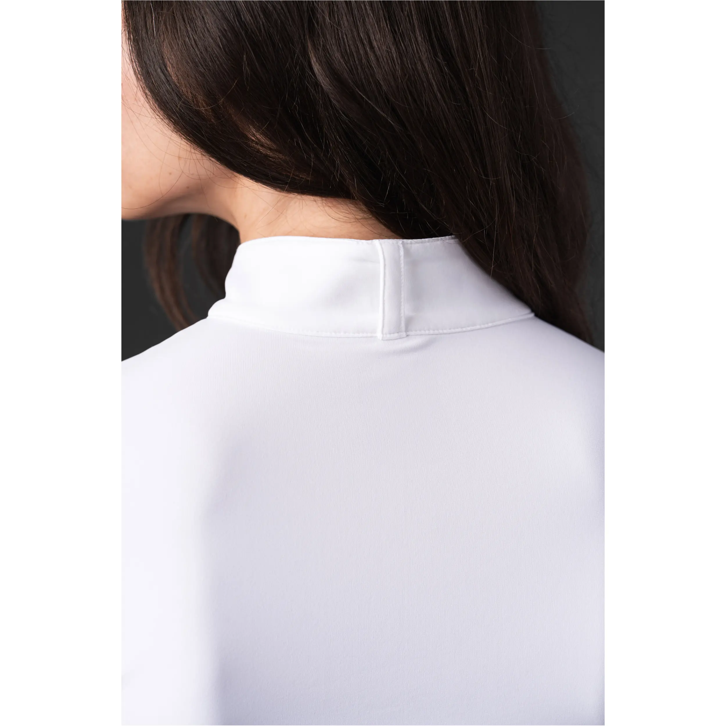 Damen Turniershirt Langarm VINICA half-zip weiß