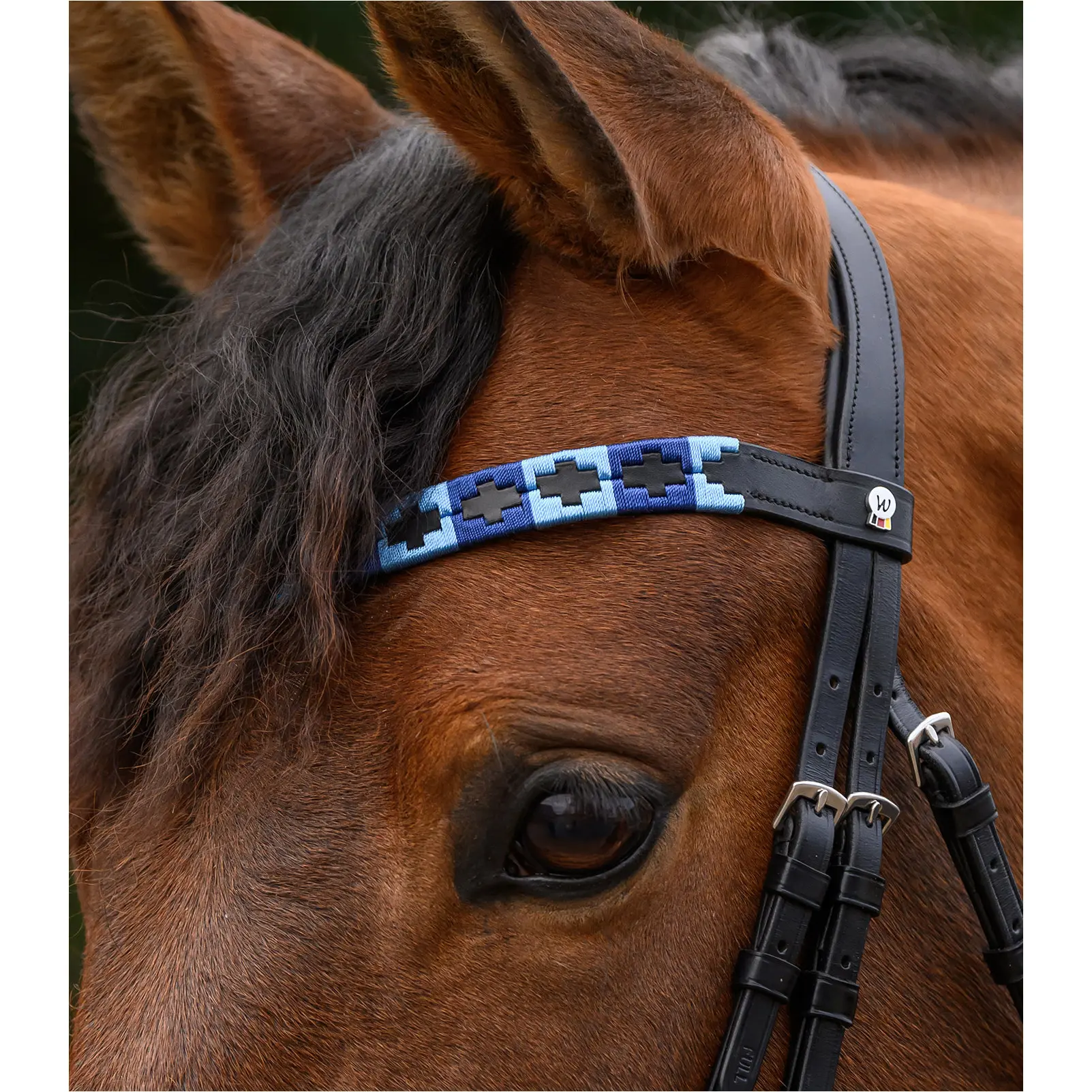 Stirnband POLO X-Line schwarz-blau/hellblau