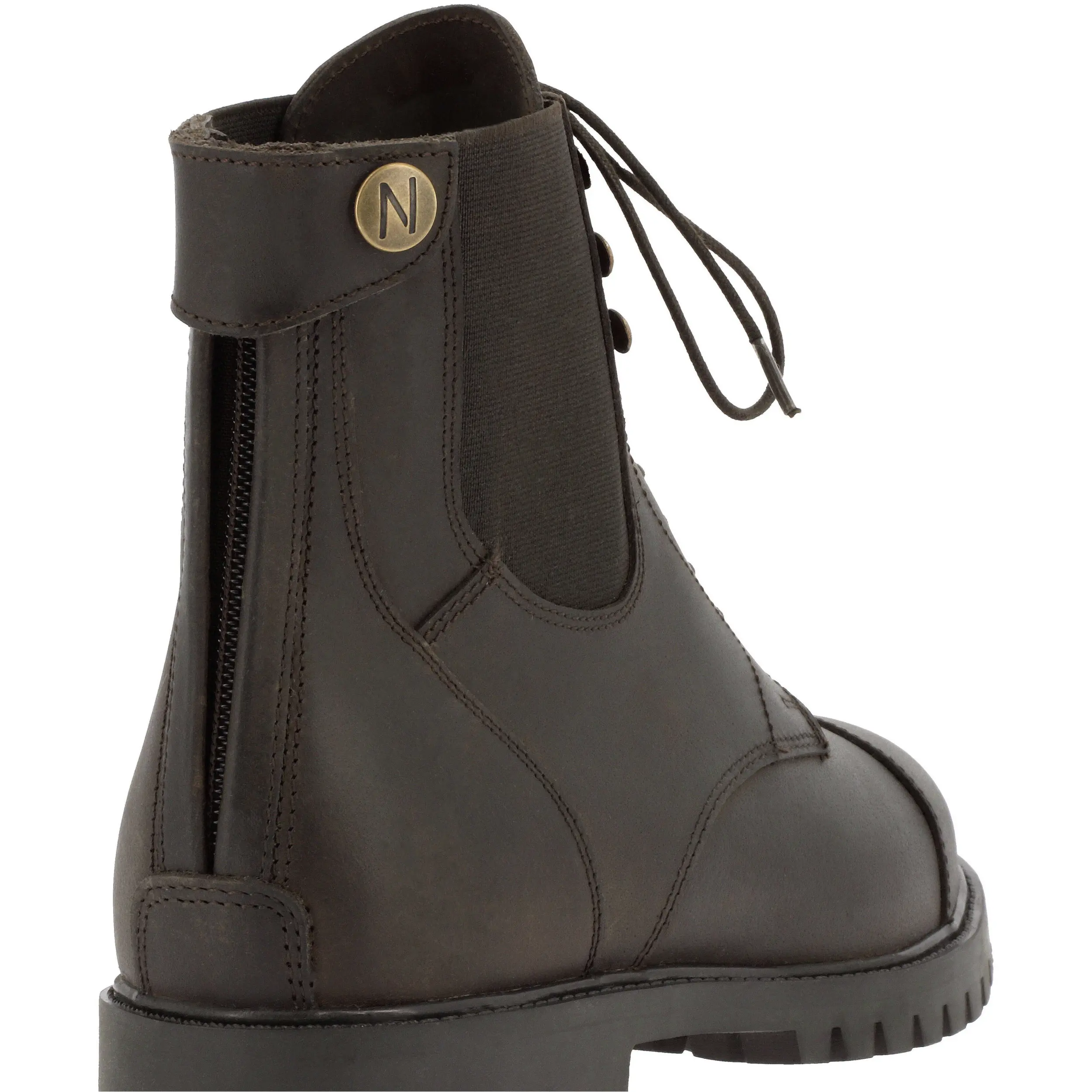 Reitstiefeletten mit Schnürsenkel & Zip VAUVERT Echtleder braun Reitstiefeletten mit Schnürsenkel & Zip VAUVERT Echtleder braun