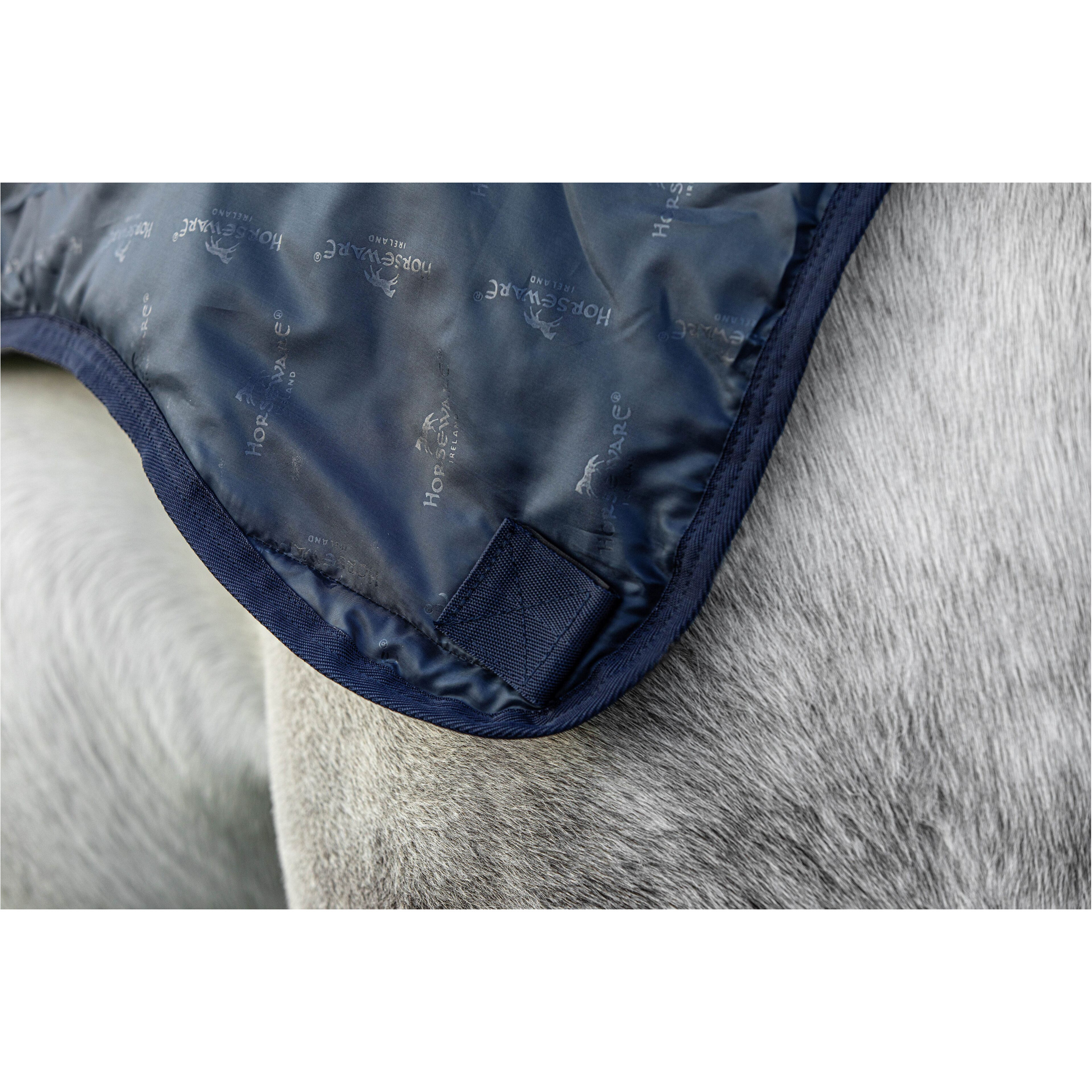 Sommer Weidedecke mit Halsteil (abnehmbar) + 100g Liner RAMBO Summer Series Disk Front navy/grey