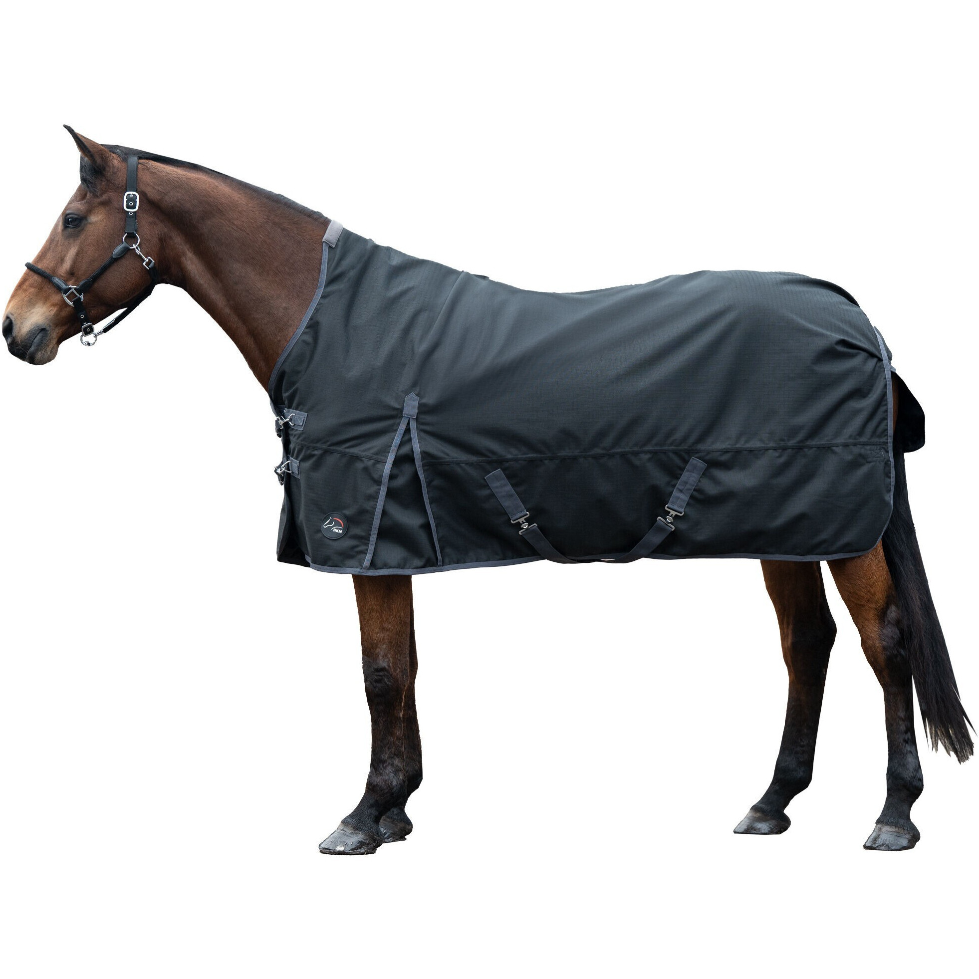 Weidedecke High Neck 1200D mit Fleecefutter GLASGOW schwarz